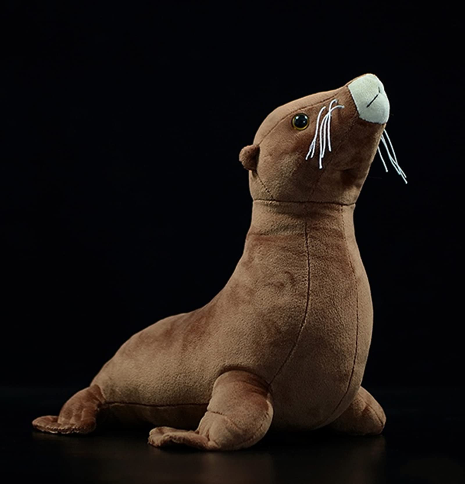 Realistic Sea Lion Plush Toy - Soft Lifelike Fur Seal Stuffed Animal, 10 Inch Marine Animal Plushie for Kids | Perfect Birthday Gift, Ocean-Themed Nursery Decor & Aquarium Souvenir