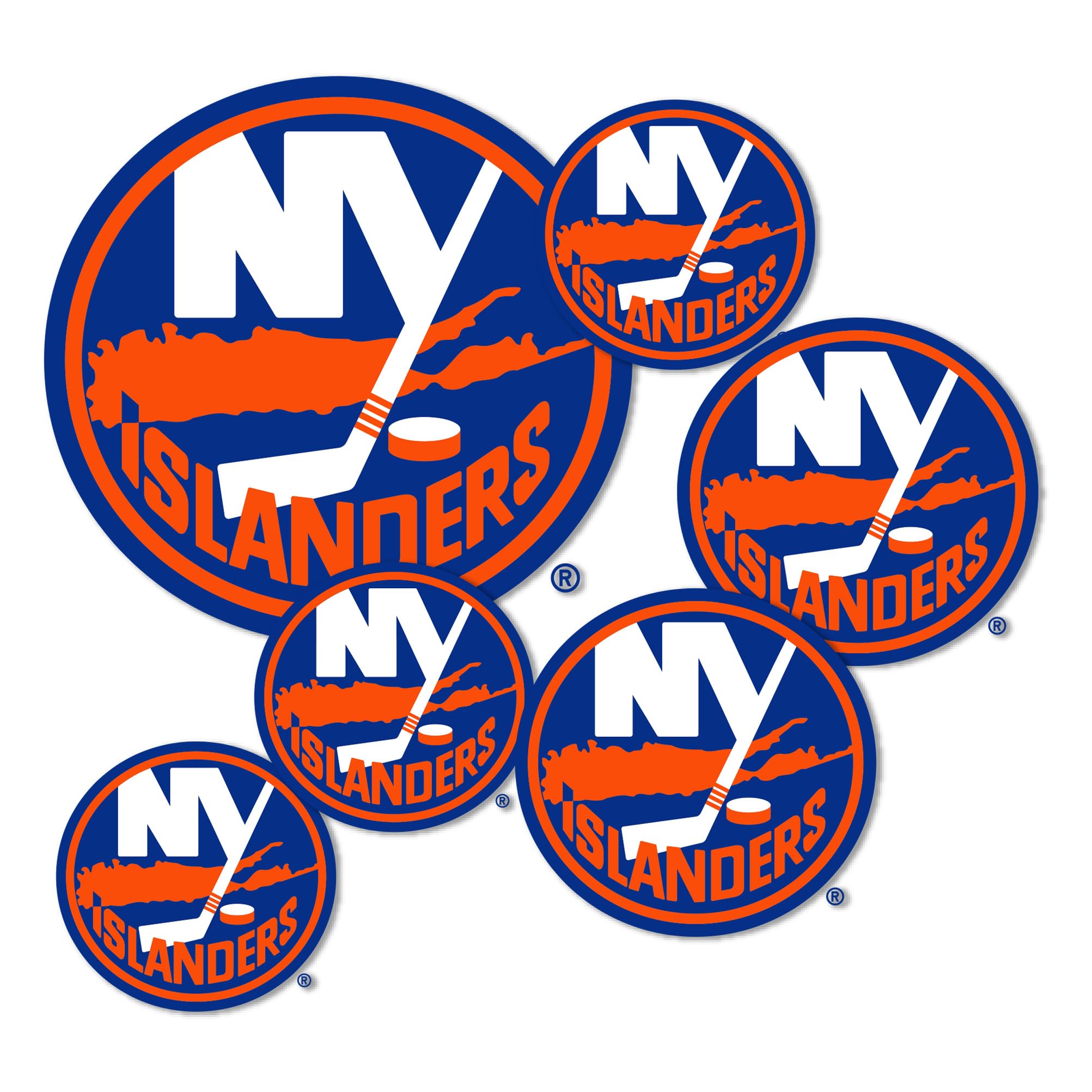New York Islanders NHL Hockey Team Vinyl Decal Sticker - Waterproof Laptop, Car, Water Bottle, Scrapbook Decoration (Main Logo) - Perfect for Fans, Gifts & Game Day Accessories
