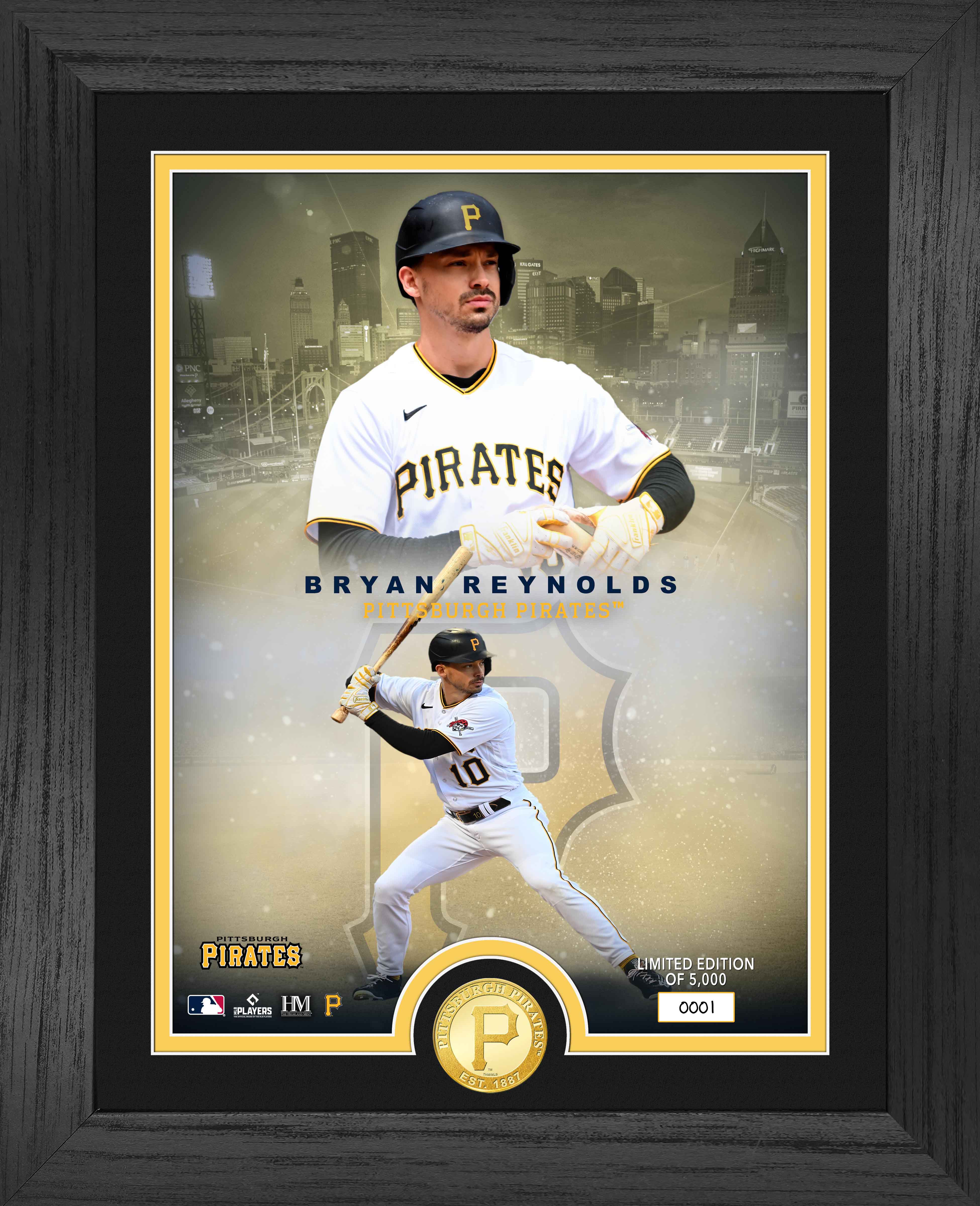 Bryan Reynolds Pittsburgh Pirates Legends Bronze Coin - Limited Edition Collectible Photo Mint for Baseball Fans & Memorabilia Enthusiasts - Perfect for Display, Gifts & Sports Collections
