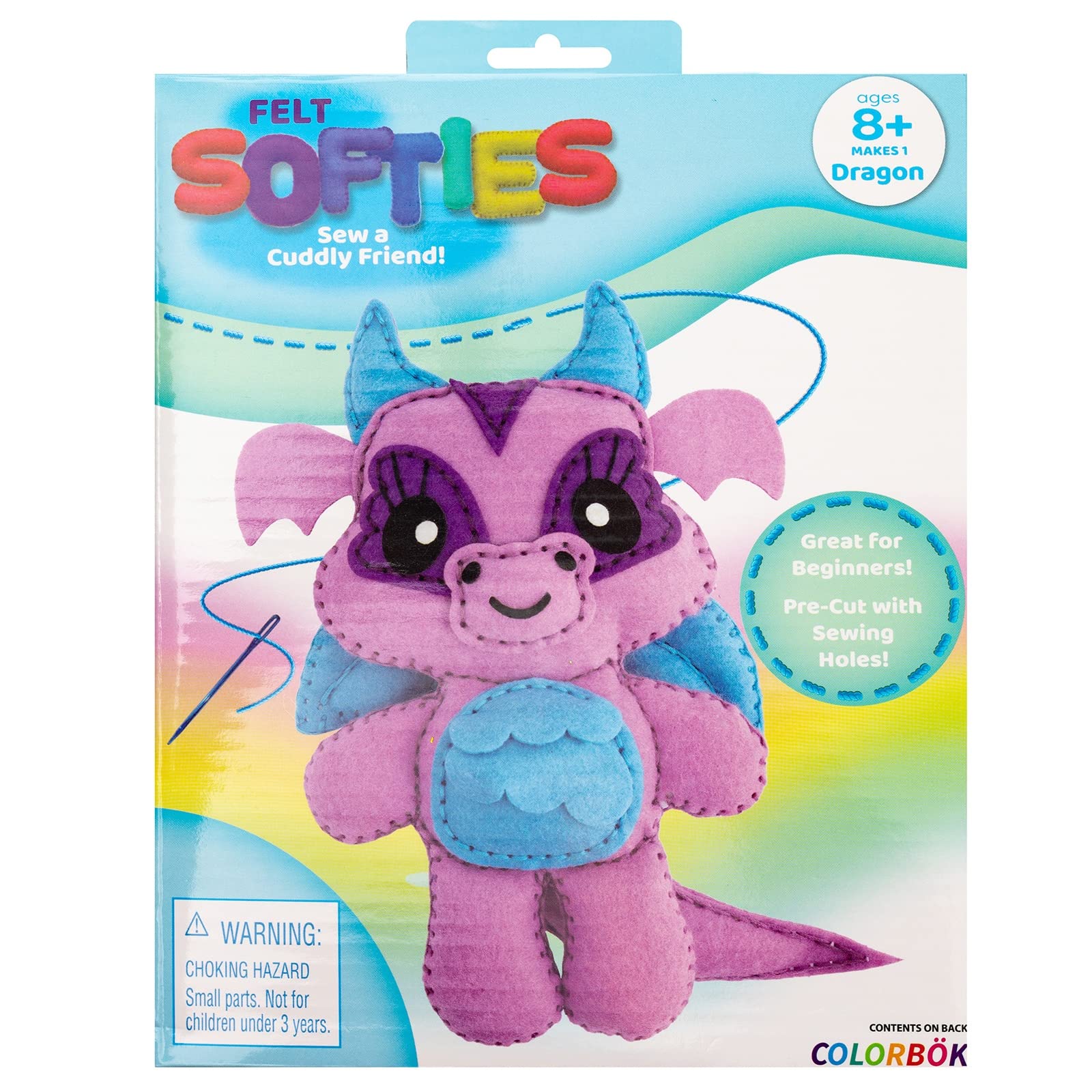 Colorbok Felt Dragon Craft Kit for DIY Projects & Kids Activities