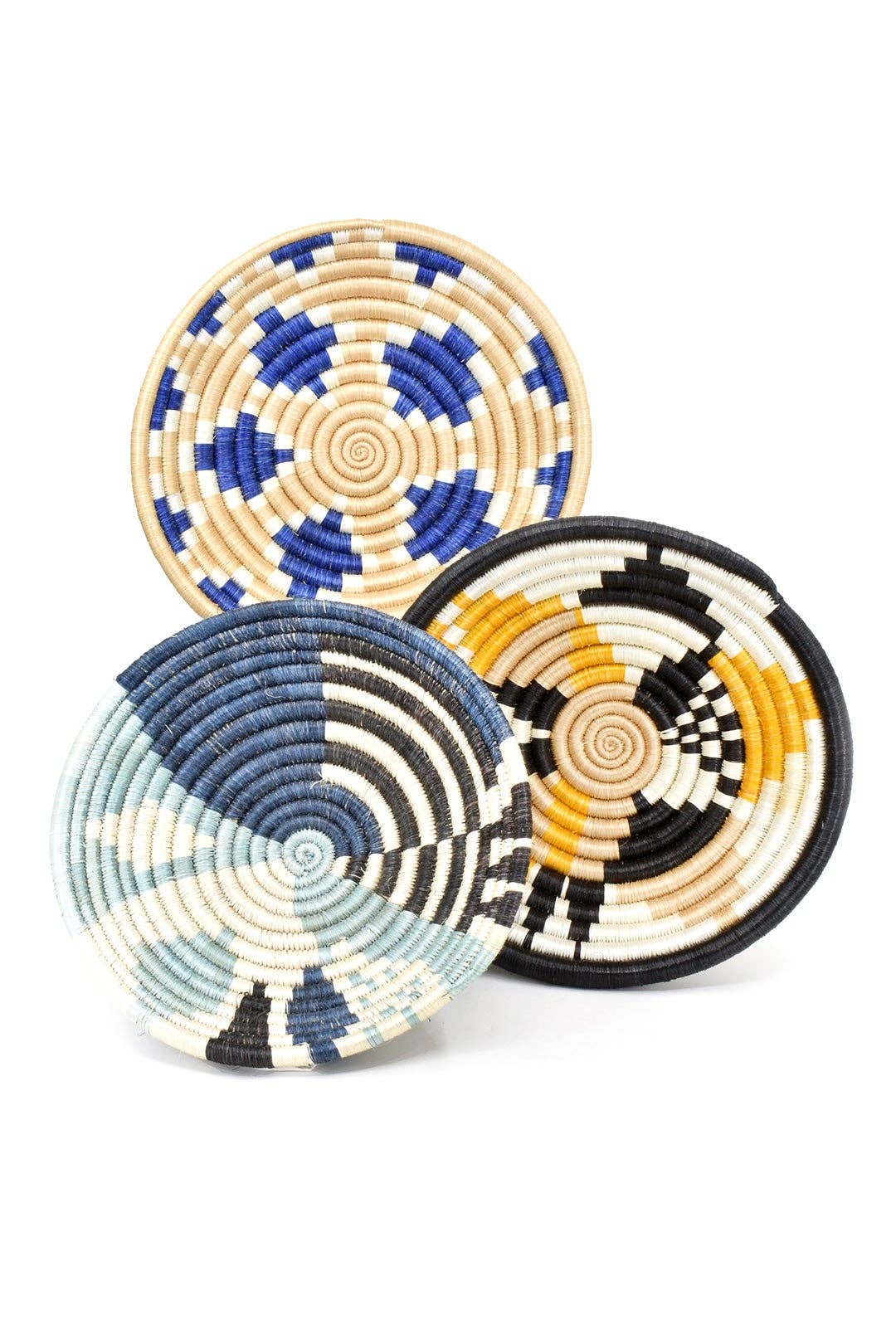 Handwoven Small Rwandan Fruit Baskets - Eco-Friendly African Home Decor for Fruits, Snacks & Table Centerpiece | Perfect for Kitchen, Dining Room & Gift Giving