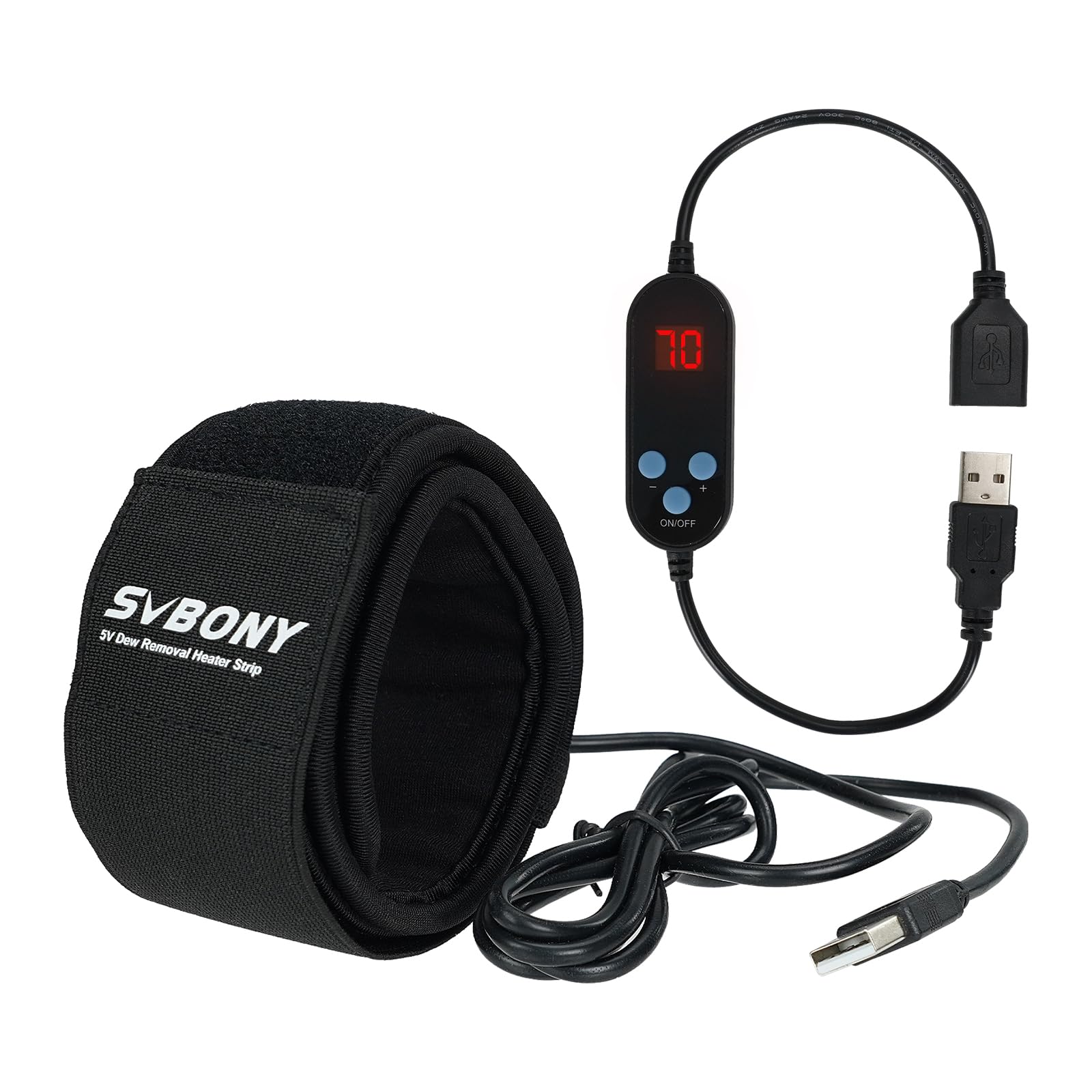 SVBONY SV172 430mm Telescope Lens Warmer with PWM Function & USB Interface - Dew Heater Strip for Astrophotography, DSLR Cameras & Binoculars | Perfect for Night Sky Observation & Outdoor Photography