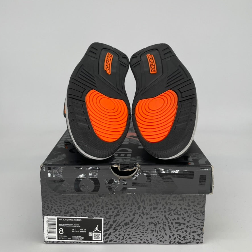 Authentic Air Jordan 3 Fear Sneakers - Men's Size 8 / Women's Size 9.5W (CT8532-080) - Retro Basketball Shoes for Streetwear & Casual Fashion