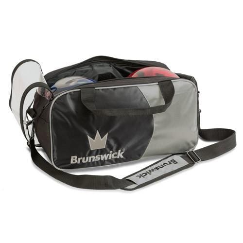 Brunswick Crown Double Tote Silver - Premium Bowling Bag for Women & Men - Perfect for League Play & Tournaments - Durable & Stylish Bowling Accessory