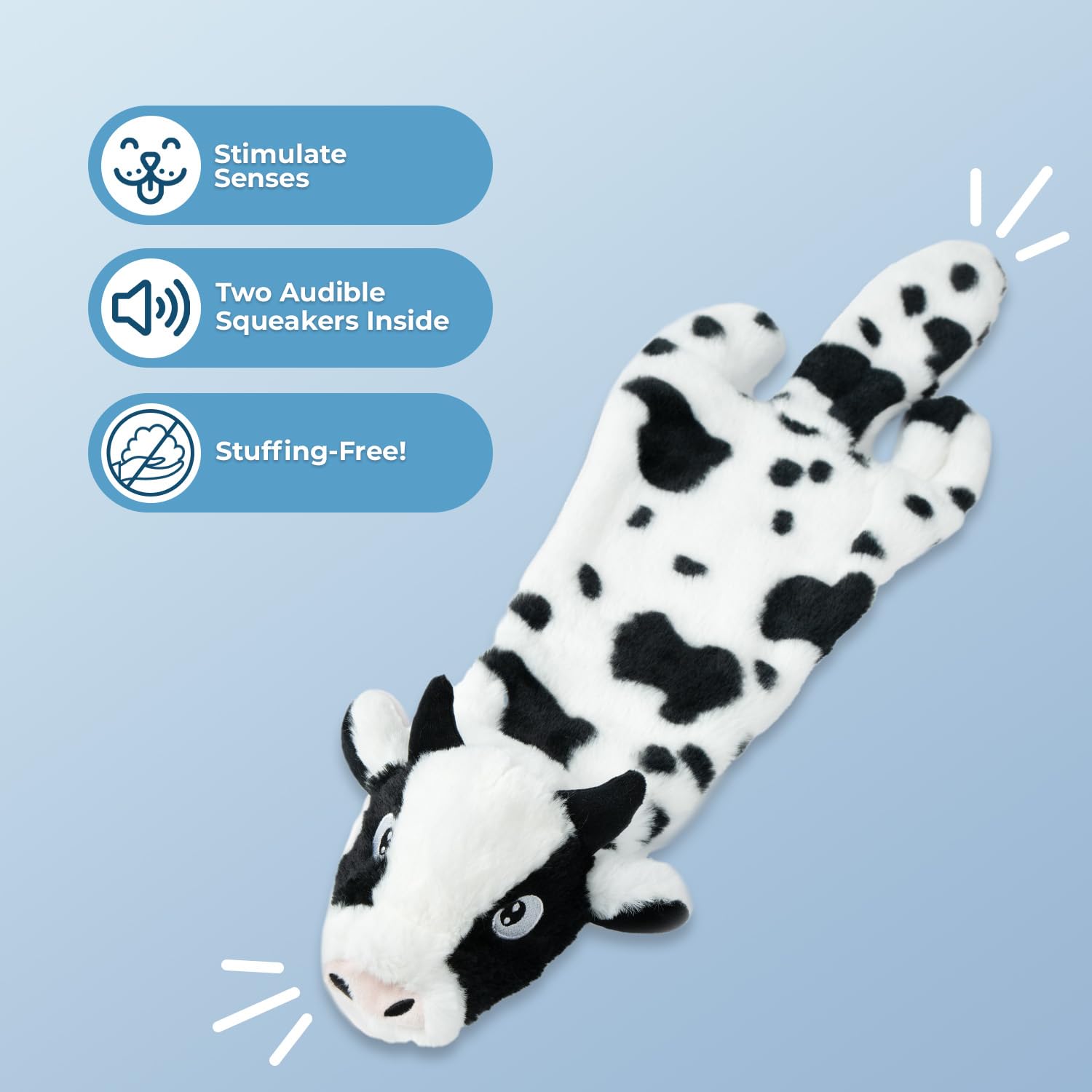 2-in-1 Squeaky Dog Toy for All Sizes - No Stuffing, Holds Bottle - Indoor Play