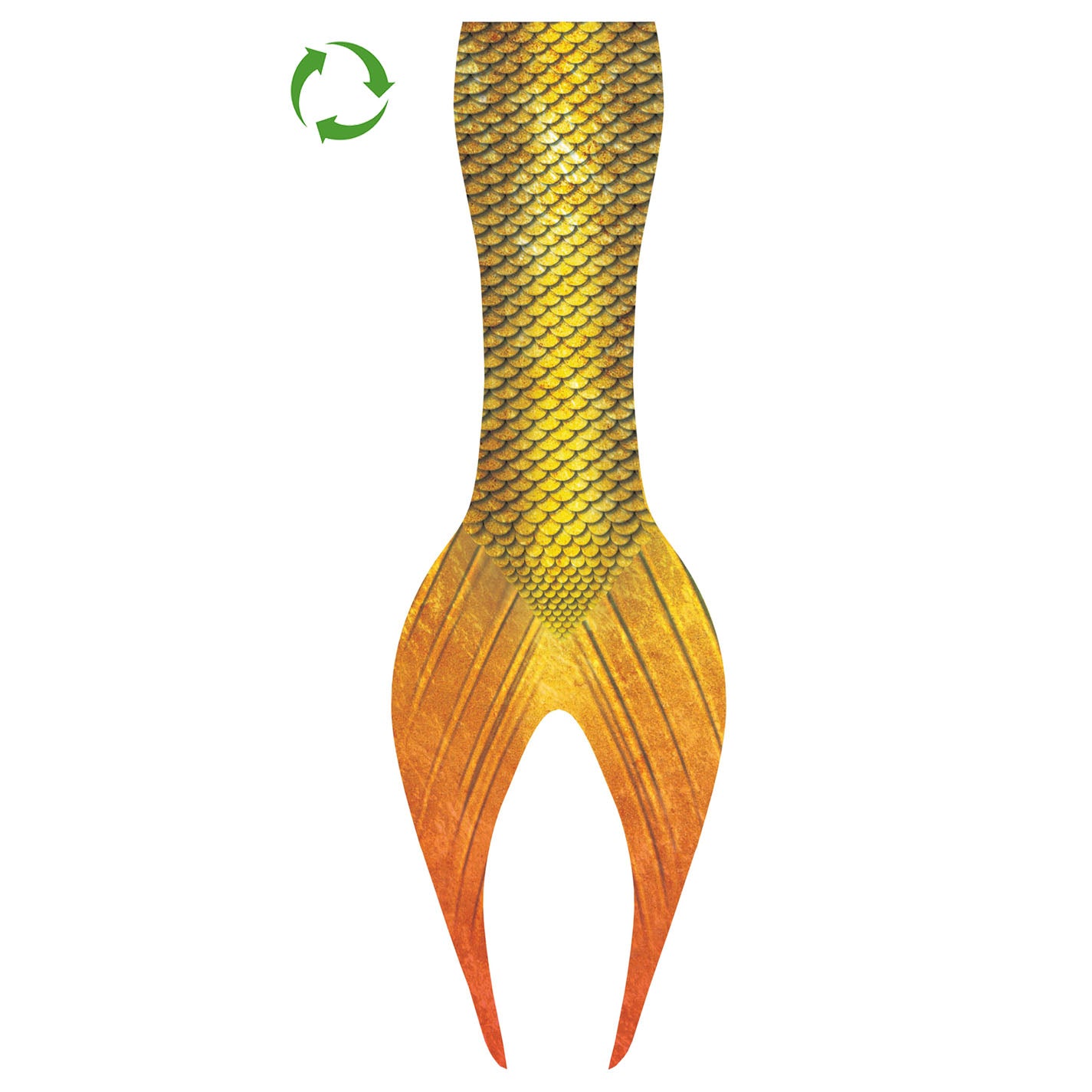 Eco-Friendly Mermaid Tail for Kids - Treasure Gold Color - In Stock - Perfect for Swimming, Dress-Up, and Underwater Photography