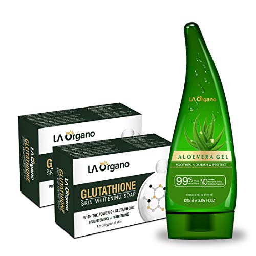 Aloe Vera Gel + Glutathione Soap (pack of 2)