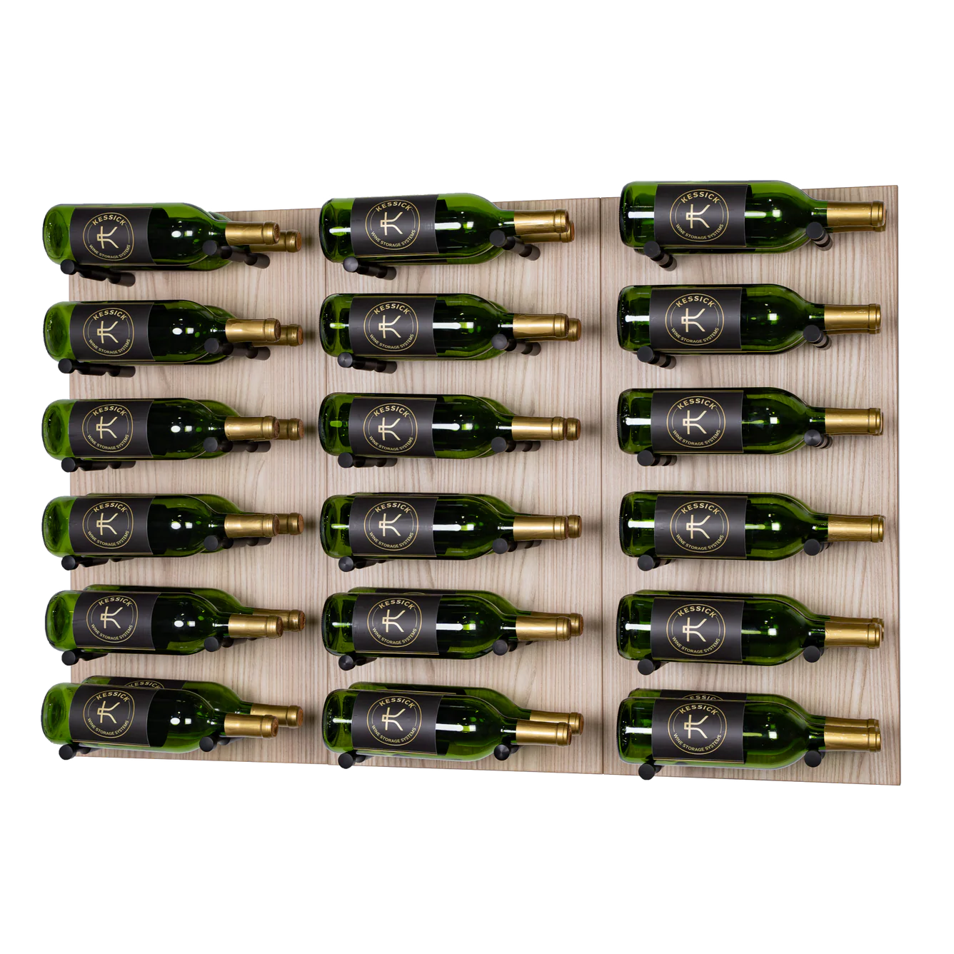 Kessick Westport Wine Wall Art - Elegant Wine Bottle Display Shelf for Home & Bar Decor | Perfect for Living Room, Dining Room, and Wine Cellar Organization