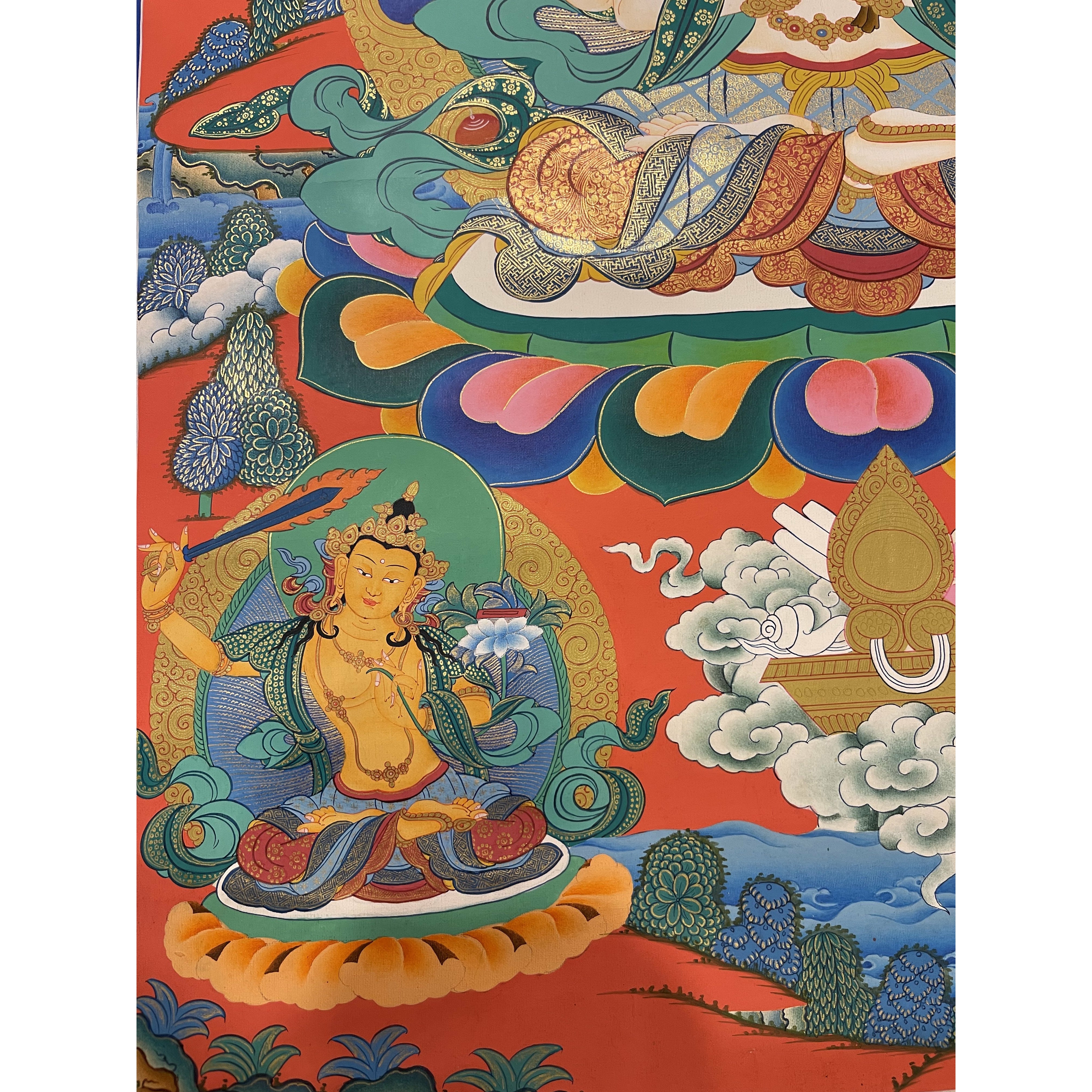 Authentic Chenrezig Thangka Painting - Handmade Tibetan Buddhist Art for Meditation & Home Decor | Perfect for Spiritual Practice, Yoga Studios & Gift Giving