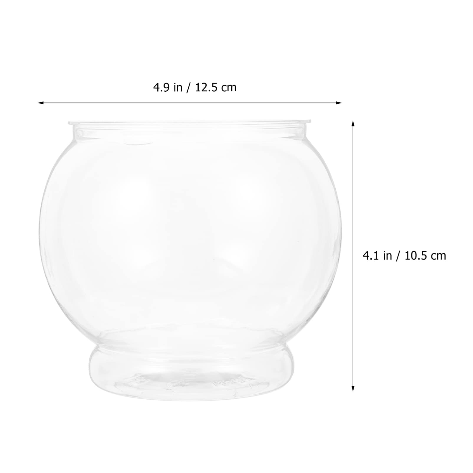 3-Piece Clear Glass Vase Set - Round Fish Bowl, Terrarium & Candle Holder - Multi-Functional Bubble Bowl for Flowers, Plants, Goldfish or Home Decor - Perfect for Office, Living Room & Wedding Centerpieces