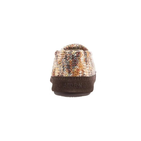 Women's Acorn Moc Slippers - Cozy Sunset Cable Knit House Shoes for Indoor Comfort & Warmth - Perfect for Winter Lounging, Home Relaxation & Gift Giving