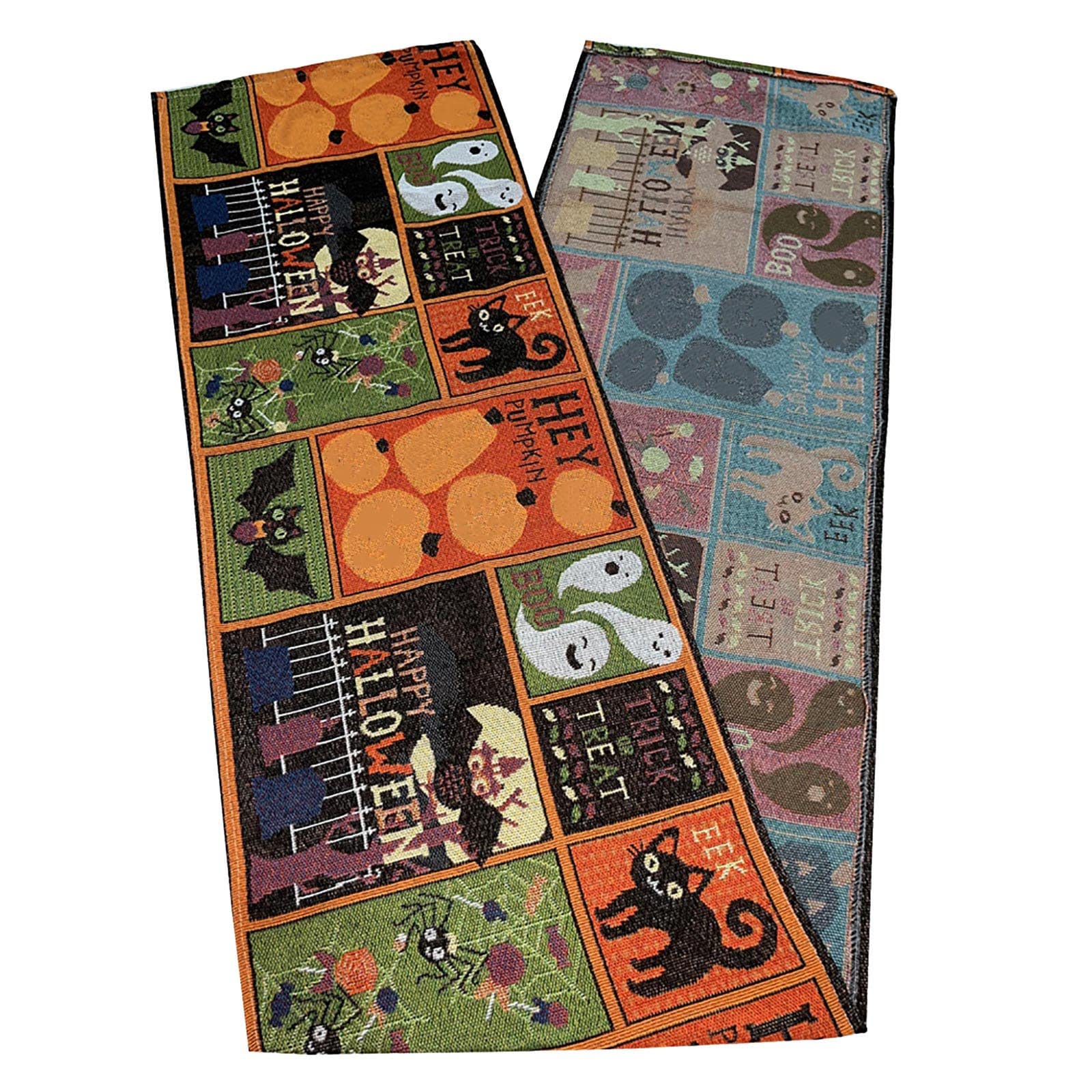 Halloween Lace Table Runner Black Mesh Decoration - Elegant Dining Room Table Centerpiece for Halloween Festival, Christmas, and Seasonal Home Decor