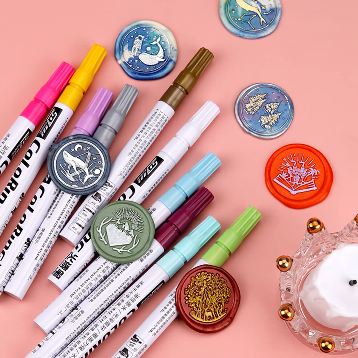 Personalized Wax Seal Stamp Kit - Custom Initials & Date, Diamond Floral Wedding Design for Invitations, Letters, Envelopes & DIY Crafts - Perfect for Weddings, Anniversaries & Special Occasions