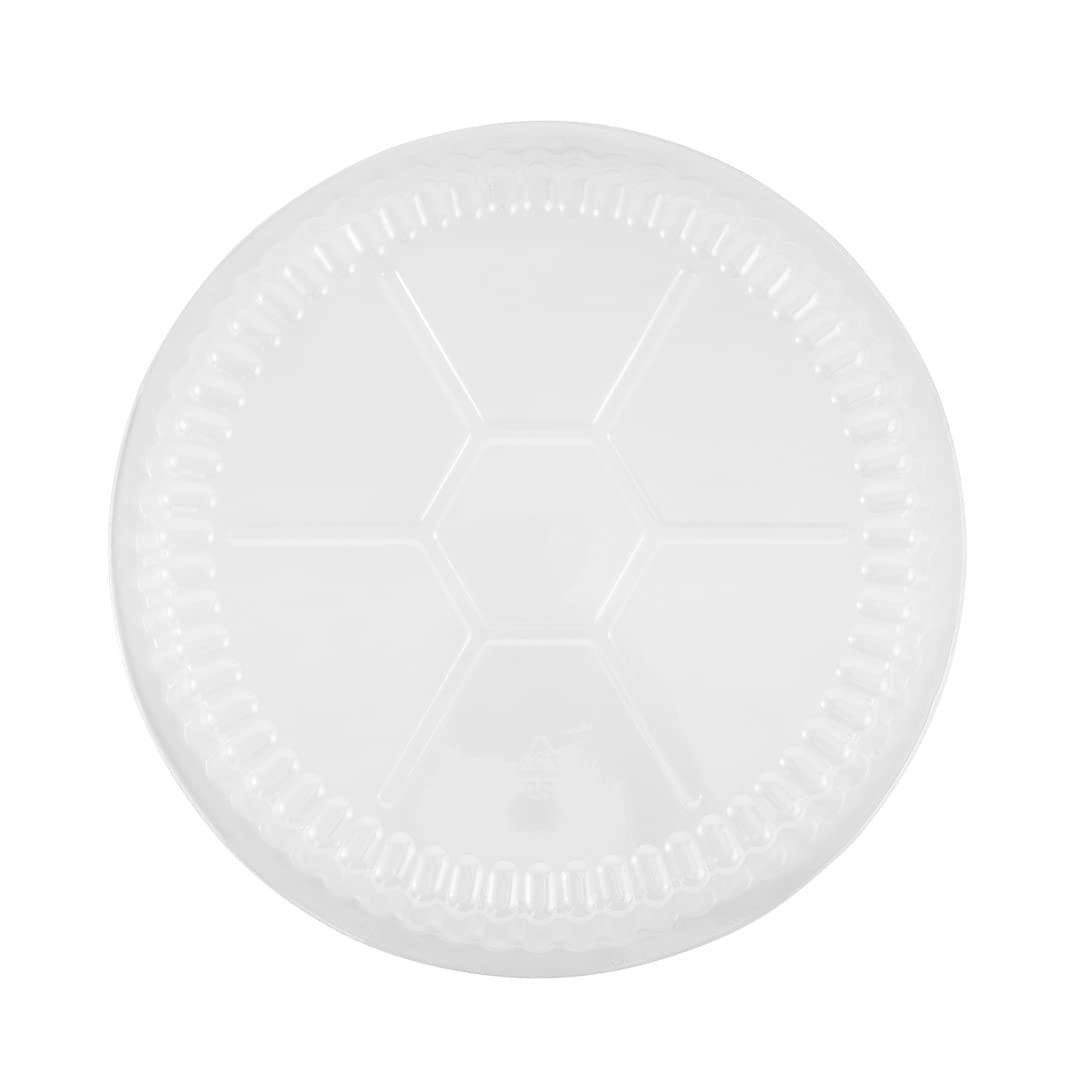 Restaurantware 100-Pack Clear Plastic Dome Lids for 8-Inch Aluminum Takeout Containers - Foil Lux Design, Pans Sold Separately - Perfect for Food Delivery, Catering & Restaurant To-Go Orders