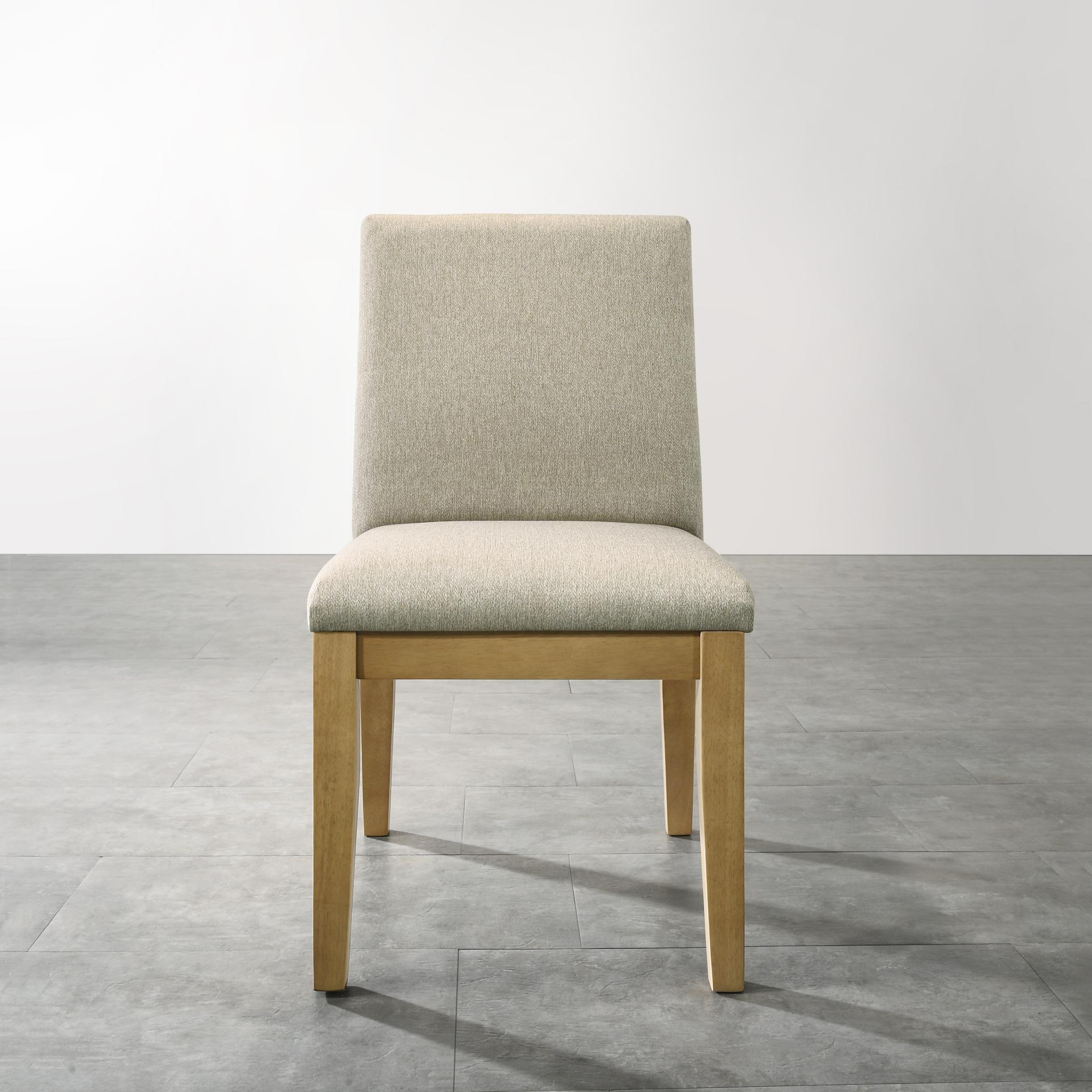 Roundhill Furniture Rocco Contemporary Solid Wood Dining Chairs, Beige, Set of 2 - Modern Kitchen & Dining Room Seating for Home & Restaurant Use