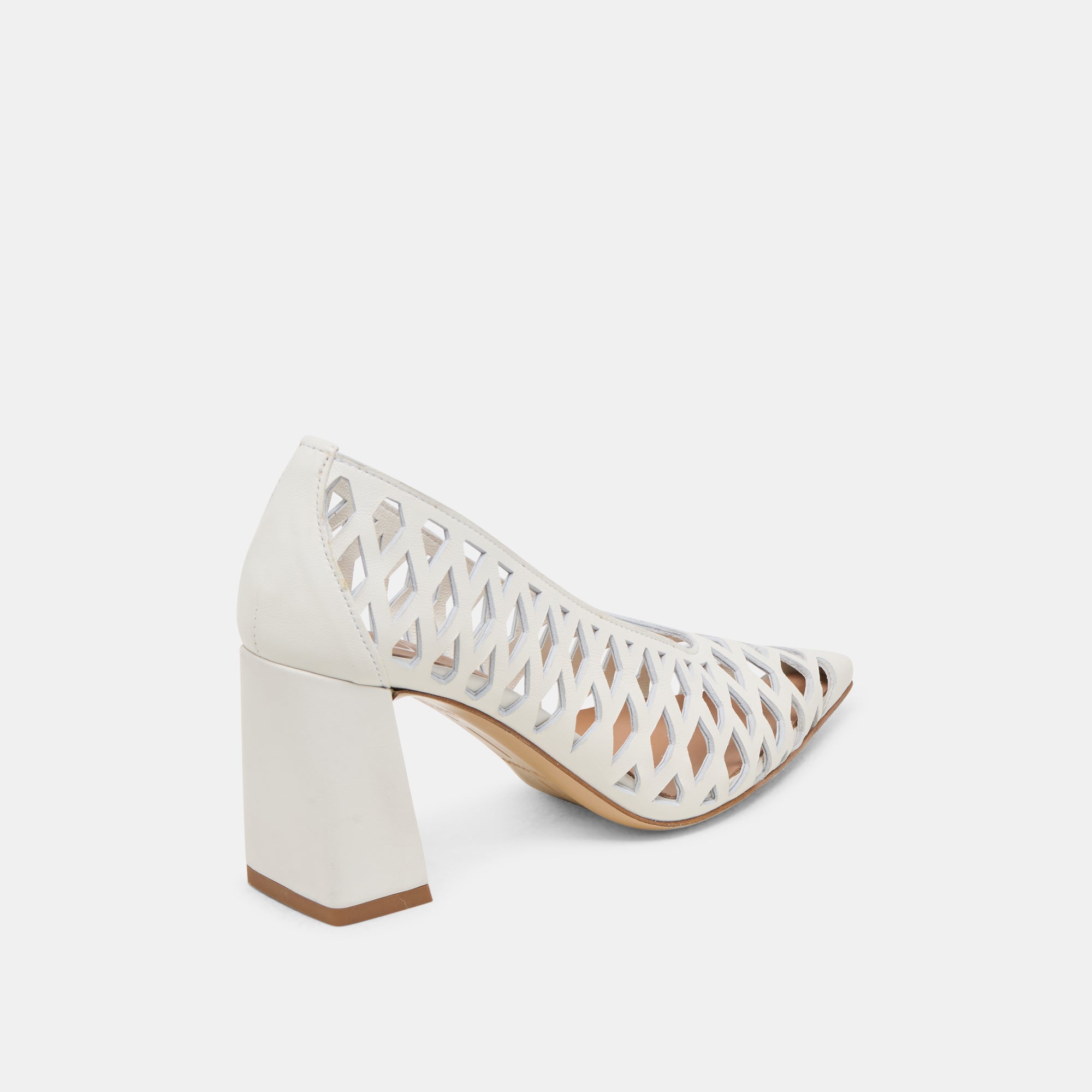 TANYA Women's High Heels - Elegant Bone Woven Leather Pumps for Work, Party & Special Occasions | Comfortable Dress Shoes for Women