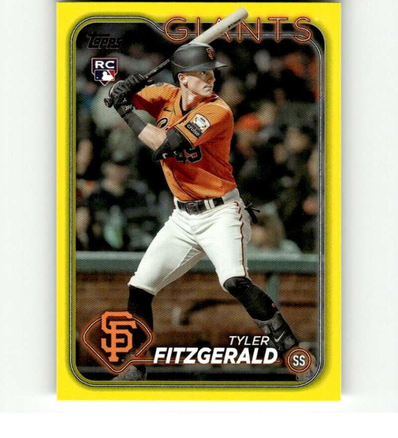 2024 Topps Yellow #602 Tyler Fitzgerald RC Rookie Card - San Francisco Giants MLB Baseball Trading Card - Perfect for Collectors, Fans & Sports Memorabilia Enthusiasts