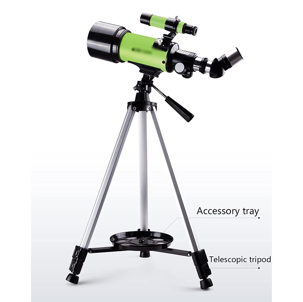 JWQPAD 70mm Aperture 400mm Astronomical Refractor Telescope for Kids & Beginners - Portable with Carry Bag, Adjustable Tripod & Smartphone Adapter - Perfect for Stargazing, Bird Watching & Outdoor Adventures