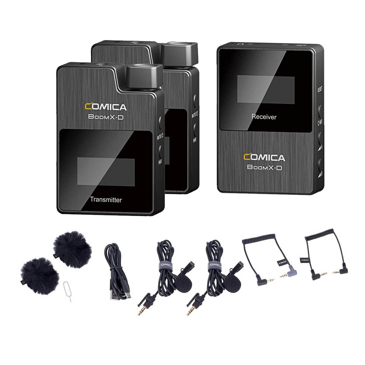 BoomX D2 2.4GHz Wireless Microphone System with Dual Transmitters & Receiver - Professional Karaoke, Live Streaming, YouTube Recording, Church & Conference Use