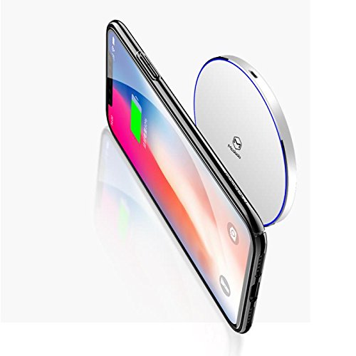 Mcdodo 10W Fast Wireless Charger Pad - Qi Certified for iPhone X, 8/8 Plus, Samsung Galaxy S8/S8+/S7/S7 Edge/S6 Edge+/Note 5, Nexus 5/6/7 & Qi-Enabled Devices (White) | Perfect for Bedside, Office & Car Charging