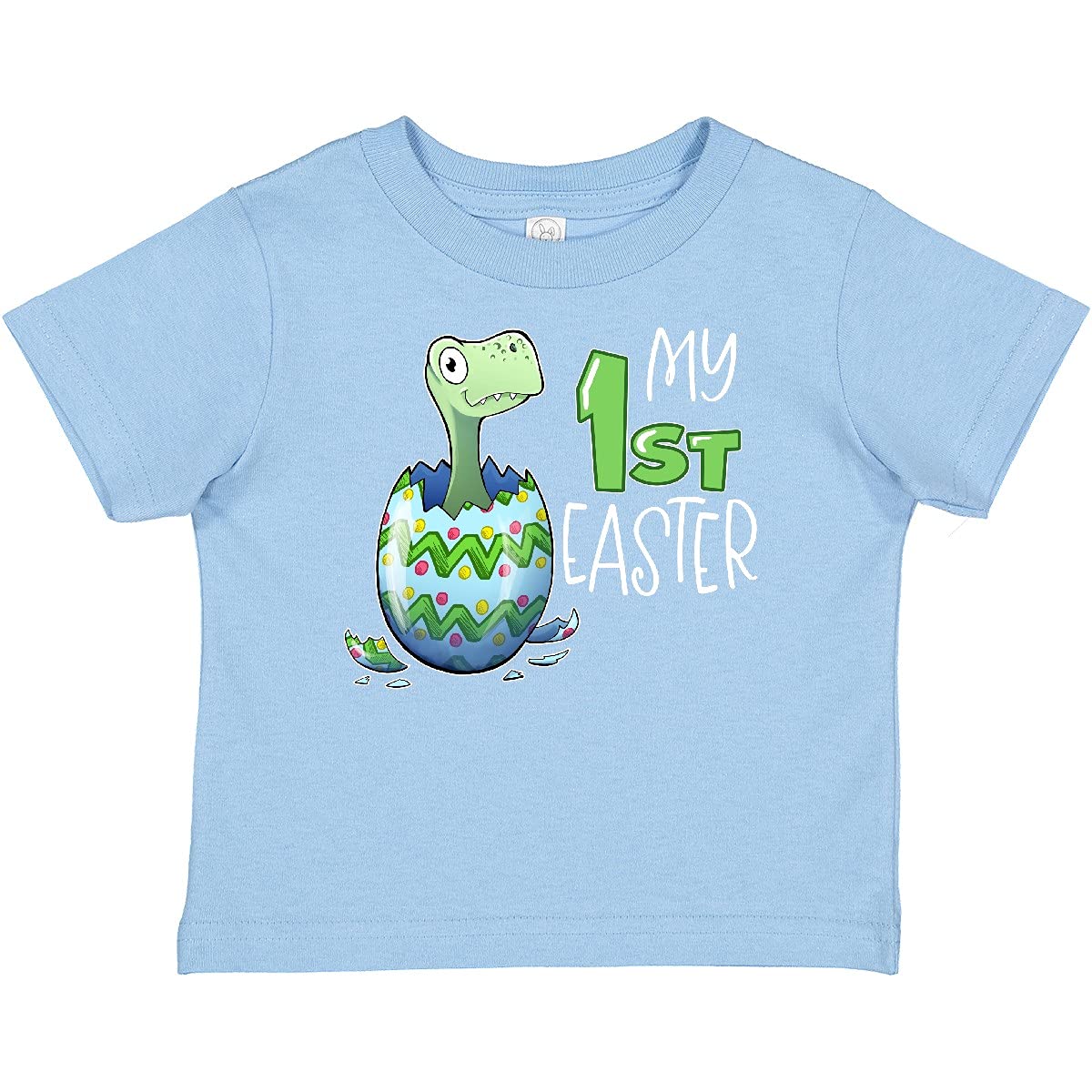 Inktastic My 1st Easter Dinosaur Hatching Egg Baby T-Shirt - Cute Easter Outfit for Toddlers & Infants - Perfect for Easter Egg Hunts, Family Photos & Holiday Celebrations