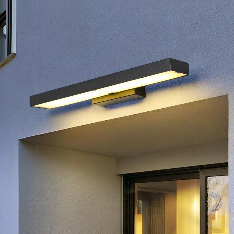 Modern Outdoor Wall Lights with Motion Sensor - Black, Weatherproof LED Exterior Lighting for Porch, Garage, Garden & Patio Security