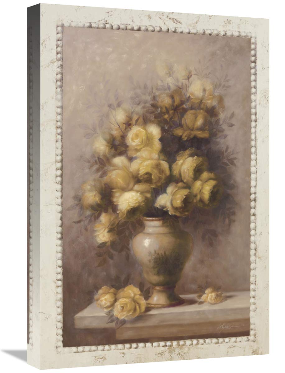 16x24 Inch Yellow Rose Bouquet Wall Art Print - Cheovan Floral Painting for Living Room, Bedroom, Office & Home Decor