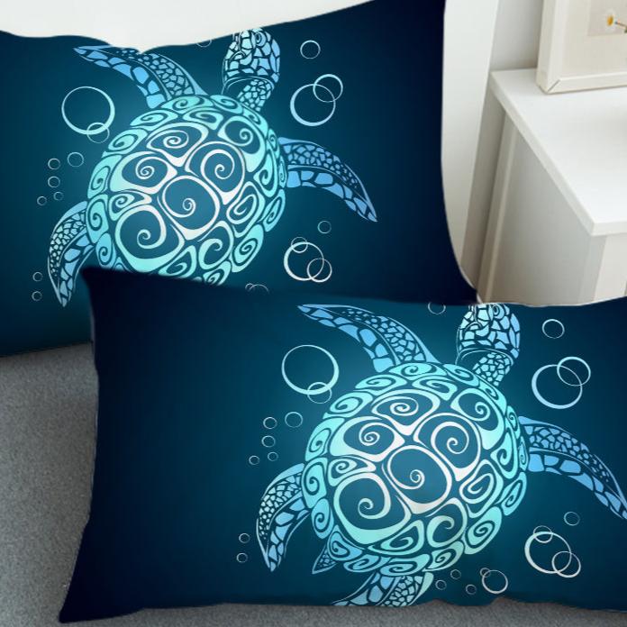 Black Turtle Twist Pillow Sham - Soft Decorative Pillow Cover for Bedroom, Living Room & Sofa - Perfect for Home Decor, Gifts & Relaxation
