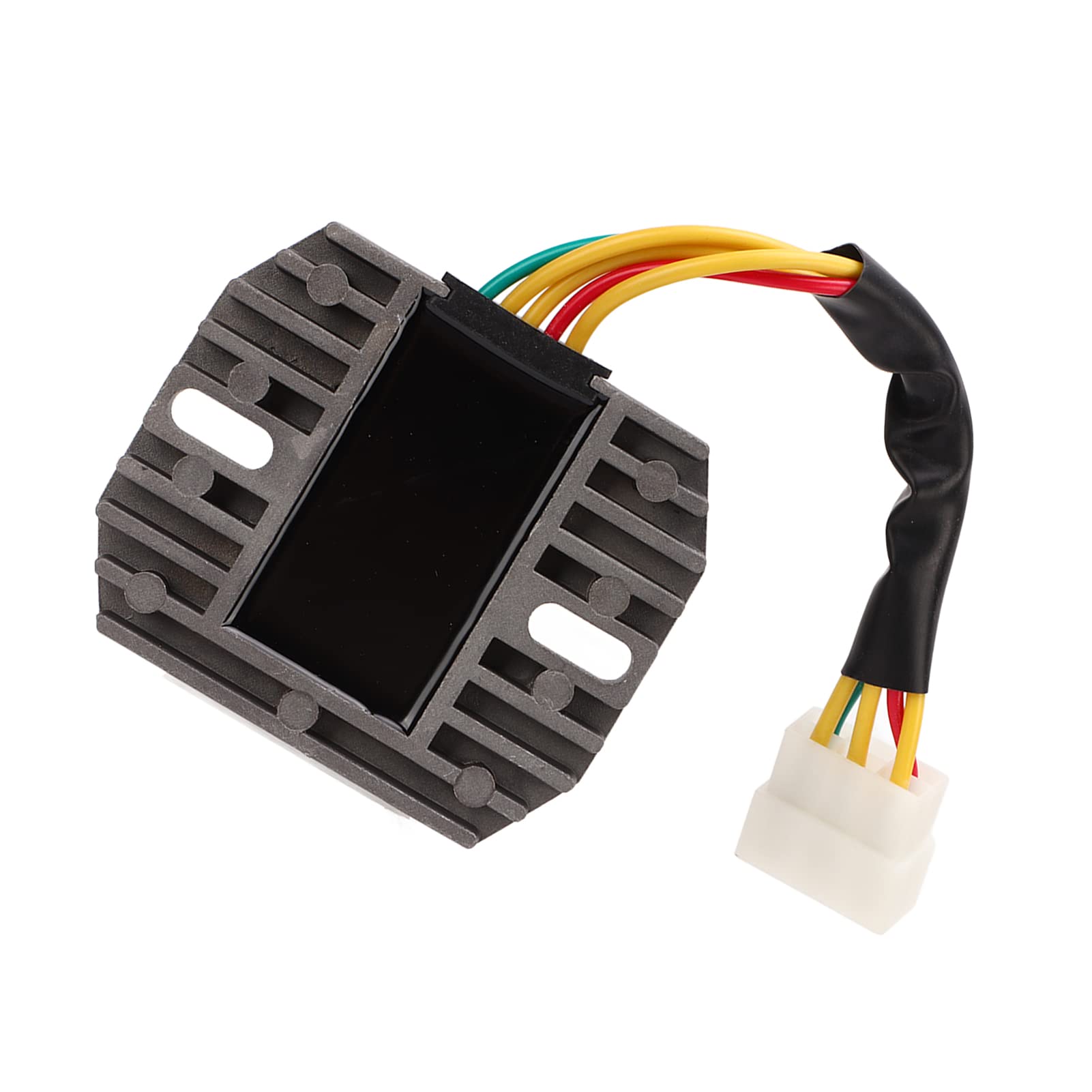 Aluminum Motorcycle Voltage Regulator Rectifier with Heat Sink Design - Compatible with Honda, Yamaha, Kawasaki (Part# 3430-037) - Perfect for Off-Road Bikes, Cruisers & Street Motorcycles