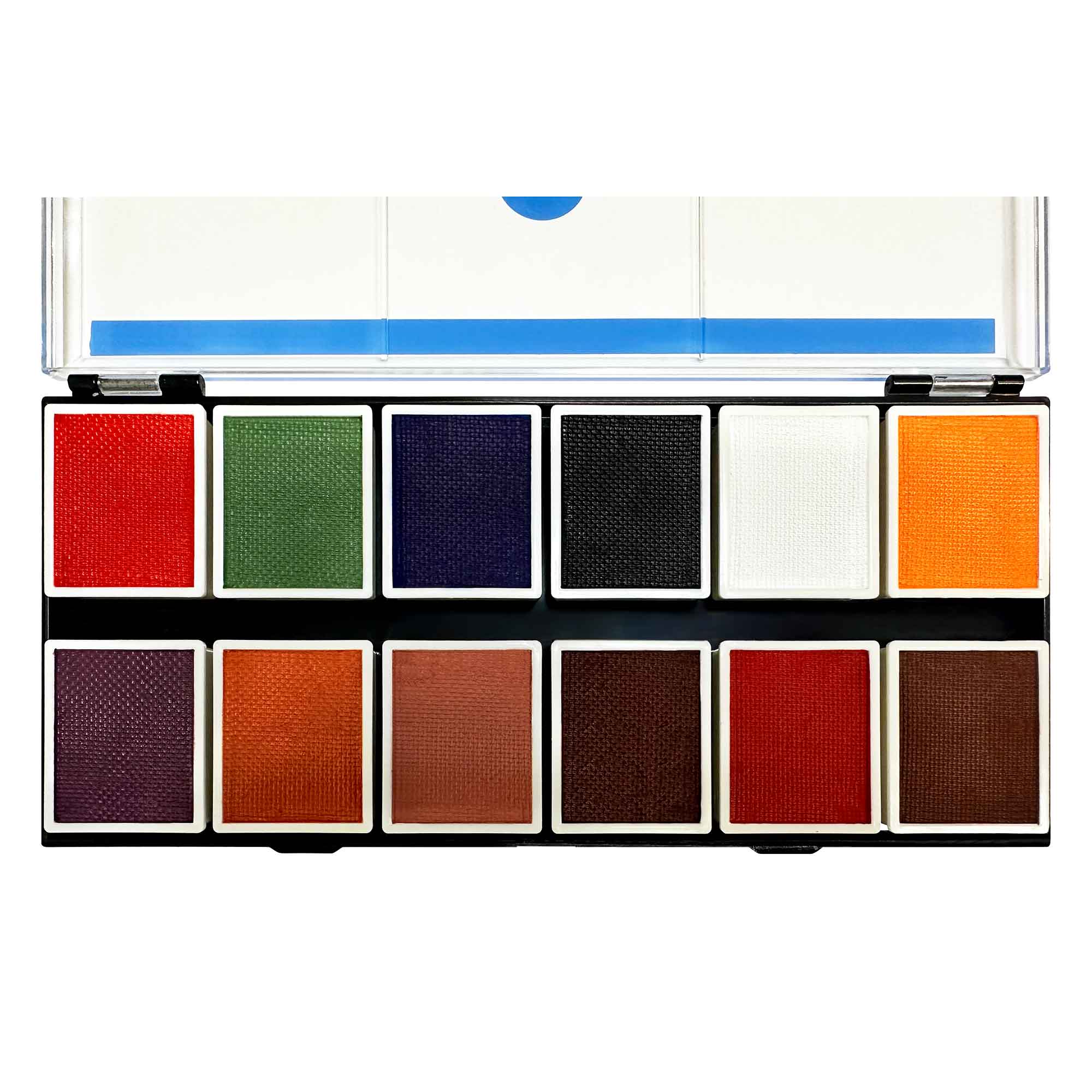 12 Color FX Water Activated Palette - Professional Face & Body Paint for Halloween, Cosplay & Theater - Safe for Kids & Adults - Easy to Use & Wash Off