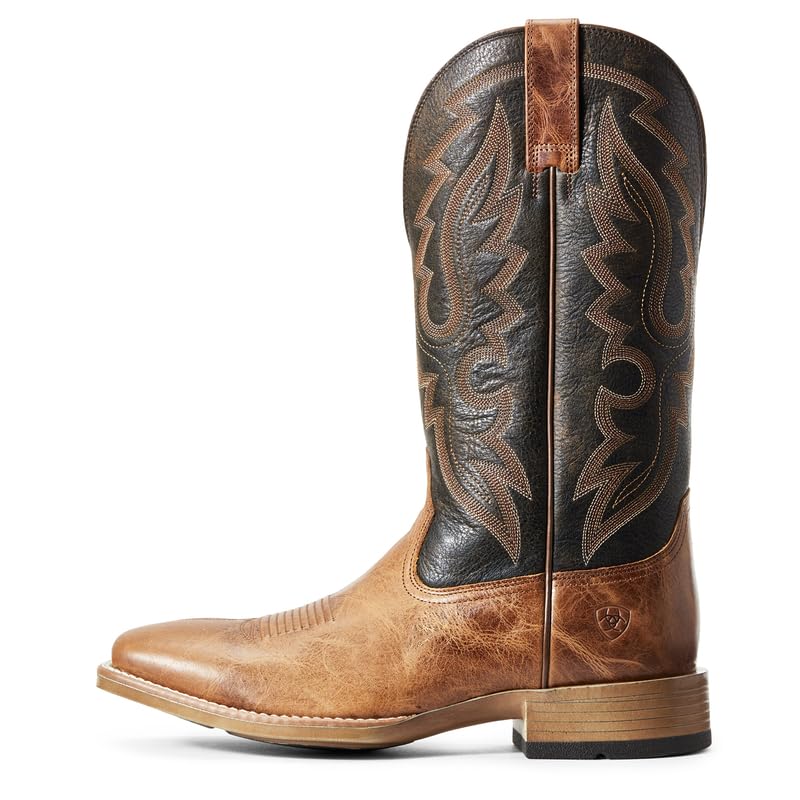 ARIAT Men's Barton Western Boots - Durable Leather Cowboy Boots for Riding & Work | Comfortable & Stylish for Ranch, Rodeo & Outdoor Activities