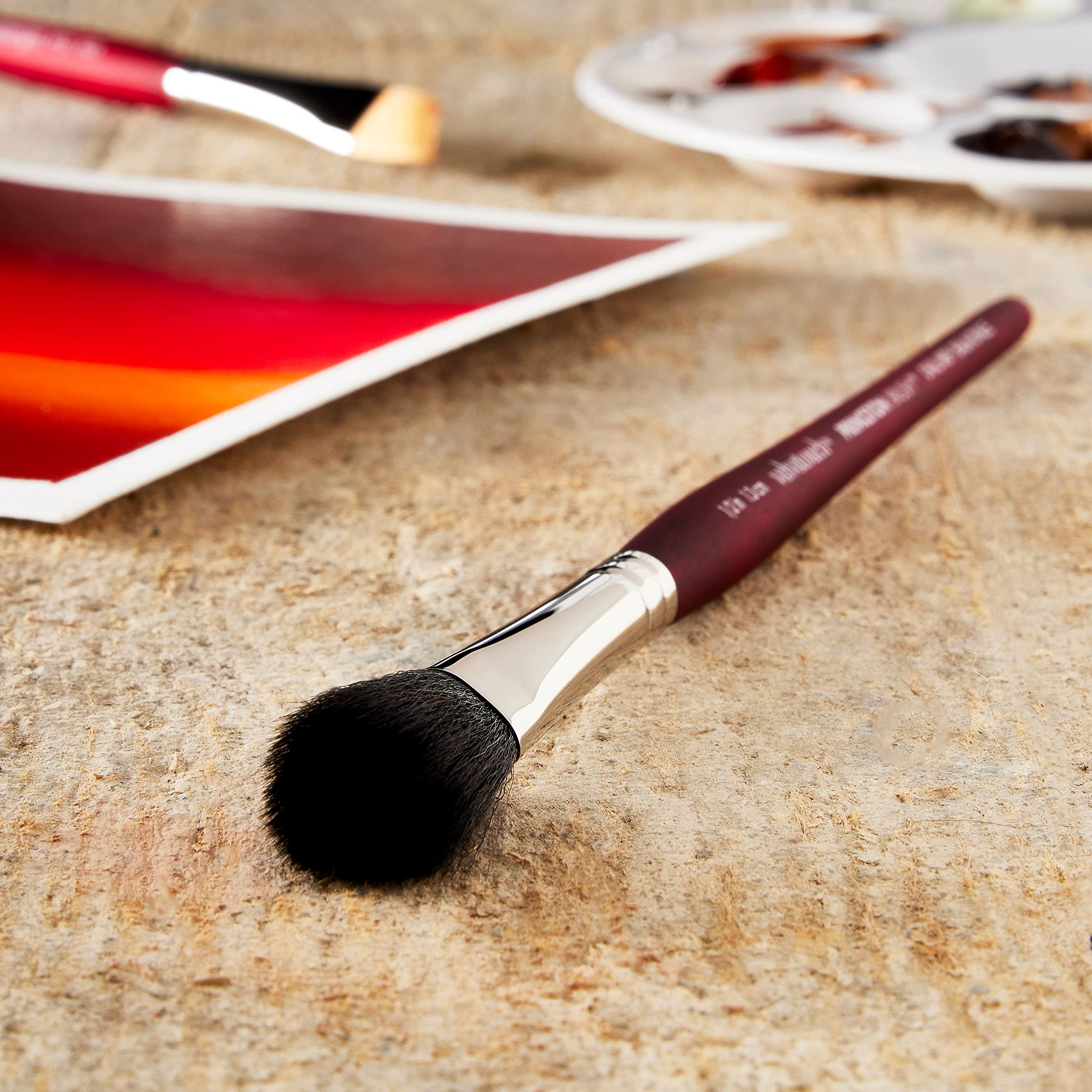 6 Pack Princeton Velvetouch Series 3950 Oval Mop Brushes - Professional Artist Paint Brushes for Oil, Acrylic & Watercolor Painting - Perfect for Canvas, Wood & Fabric Art Projects
