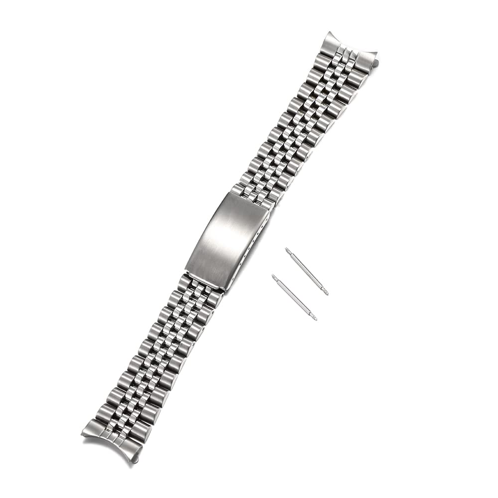 Semdu 316L Solid Stainless Steel Jubilee Watch Band - 20mm Replacement Strap Compatible with Rolex, Seiko & Other Watches - Durable Metal Bracelet for Men's & Women's Dress, Casual & Everyday Wear