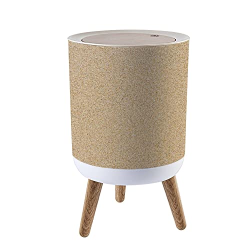 Stainless Steel Round Trash Can with Pedal - 7L/1.8 Gallon Seamless Push-Top Garbage Bin with Lid, Dog-Proof Waste Basket for Kitchen, Living Room, Office & Bathroom - Ideal for Home, Office and Commercial Use
