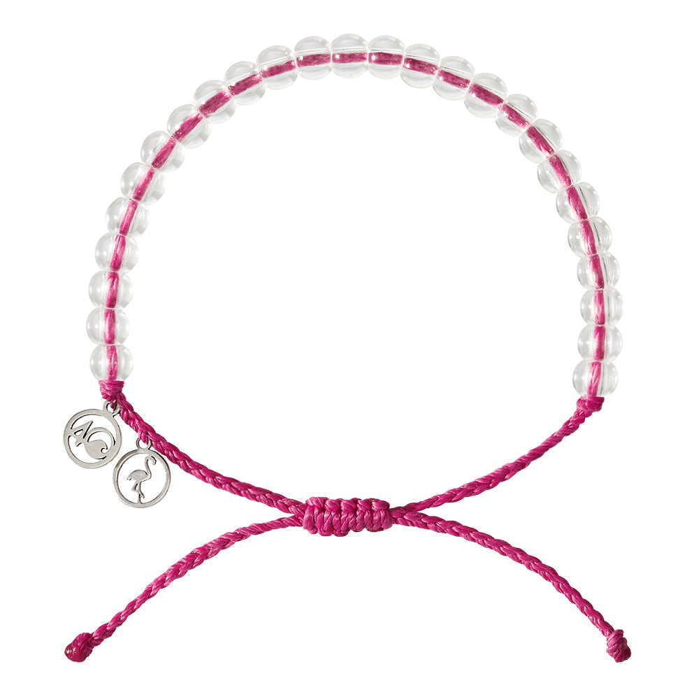 4ocean Flamingo Bracelet - Eco-Friendly Beaded Bracelet for Women & Men | Ocean Conservation Jewelry | Perfect for Beach, Travel & Everyday Wear