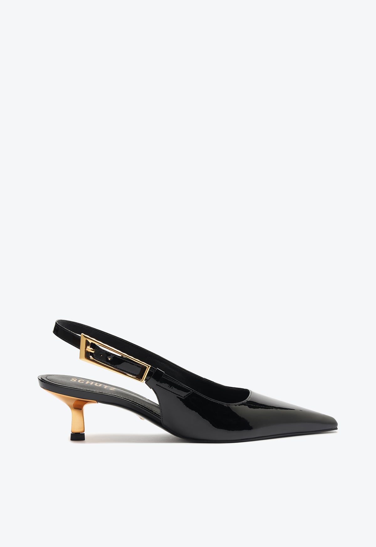 Ciara Mid Heel Patent Leather Pumps for Women - Elegant Pointed Toe Dress Shoes for Office, Party & Wedding - Comfortable & Stylish Work Heels