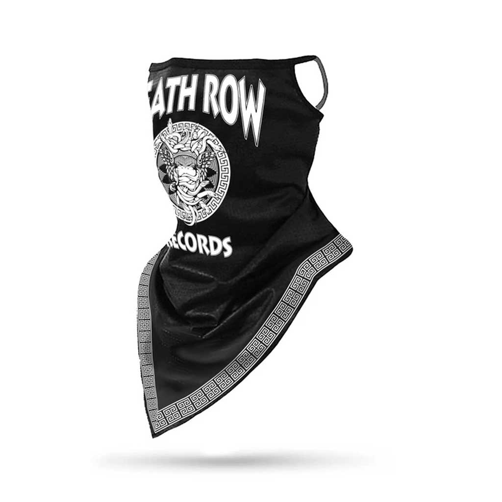 Crooks & Castles x Death Row Greco Medusa Bandana Face Mask - Black | Stylish Bandana Mask for Hip-Hop Fashion, Streetwear & Concerts