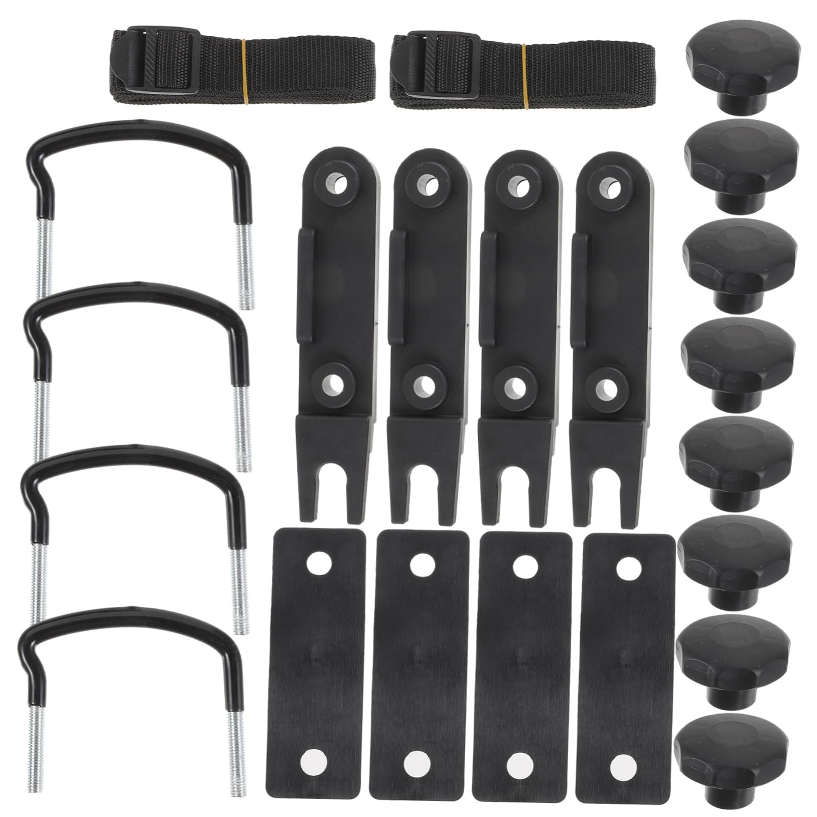 VALICLUD Universal Car Roof Rack Cross Bars - Heavy Duty Aluminum Roof Rack Accessories Kit with U-Clips, Clamp Bolts & Mounting Hardware for SUV, Truck, Van - Perfect for Cargo Carriers, Luggage & Outdoor Gear Storage