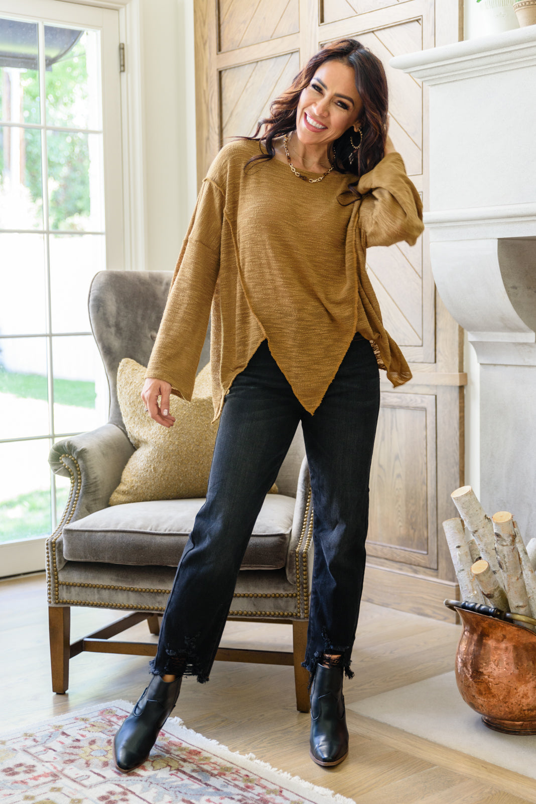 Stylish Lightweight Sweater for Women - Soft Comfortable Knit Pullover - Perfect for Casual Outfits, Office Wear & Fall Layering