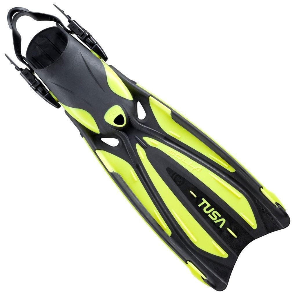 Tusa Solla Open Heel Scuba Diving Fins - Professional Snorkeling & Swimming Fins for Adults - Perfect for Ocean, Pool & Beach Water Sports