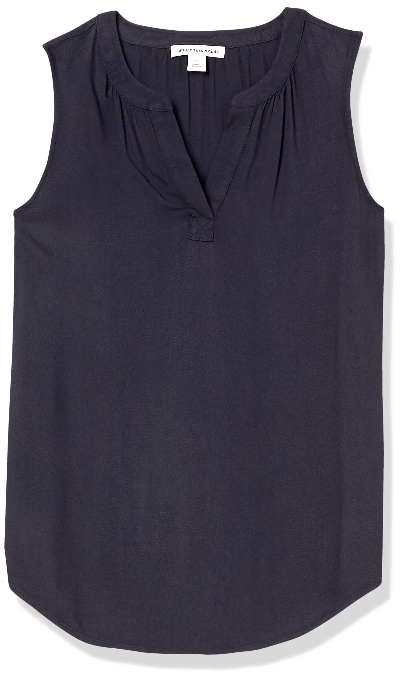 Amazon Essentials Women's Sleeveless Woven Shirt - Casual Button Down Top for Summer, Work & Travel | Lightweight Breathable Blouse for Office, Beach & Outdoor Activities