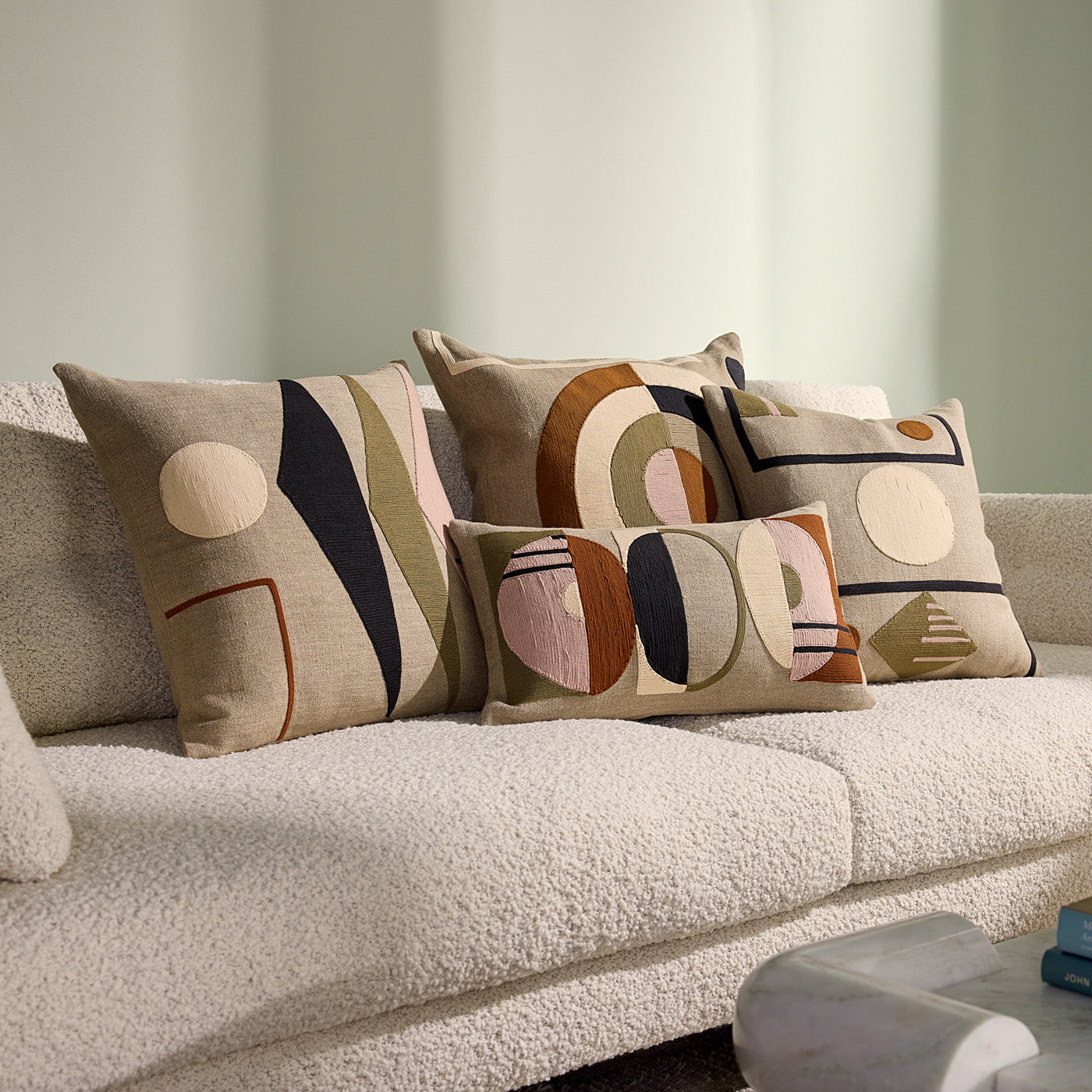 Monterey Shapes Pillow - Soft & Comfortable Geometric Cushion for Kids & Adults - Perfect for Nursery, Bedroom, Sofa & Travel