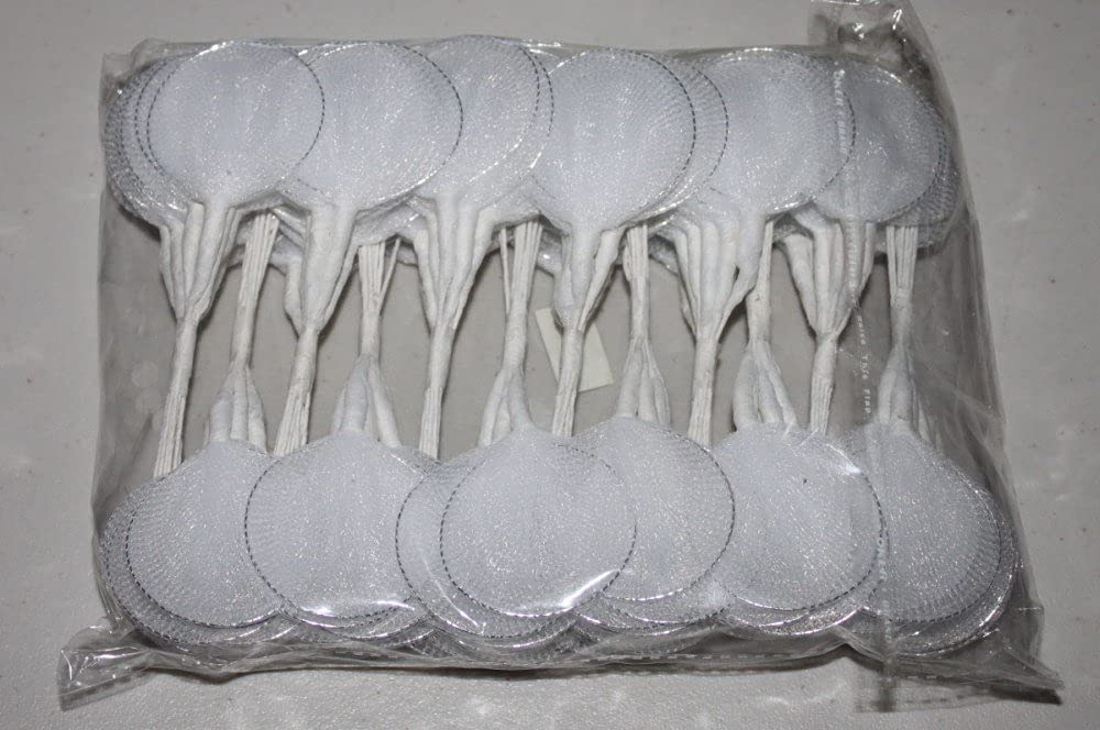 Italian Silver Wire & Organza Jordan Almond Holders - Elegant Wedding Favors, Party Decor (144-Pack) - Perfect for Bridal Showers, Baby Showers & Candy Buffets