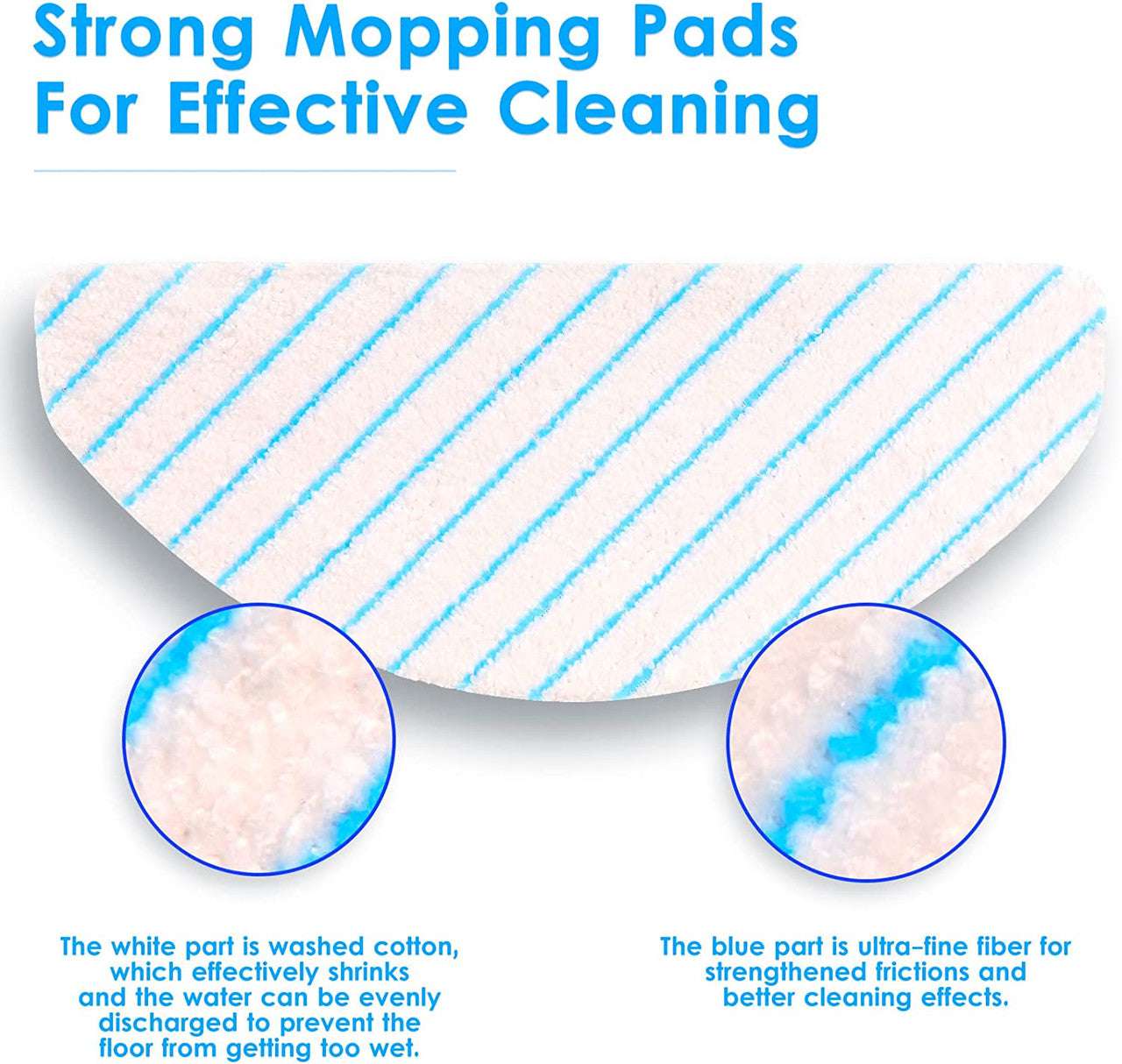 10-Pack Replacement Mopping Pads for Ecovacs Deebot T9/T9+/N8 PRO/N8 PRO+/N8/N8+/NEO/T8/T8+/T8 AIVI/X1 PLUS/T10 PLUS - Compatible with Multiple Models - Perfect for Hardwood Floors & Tile Cleaning