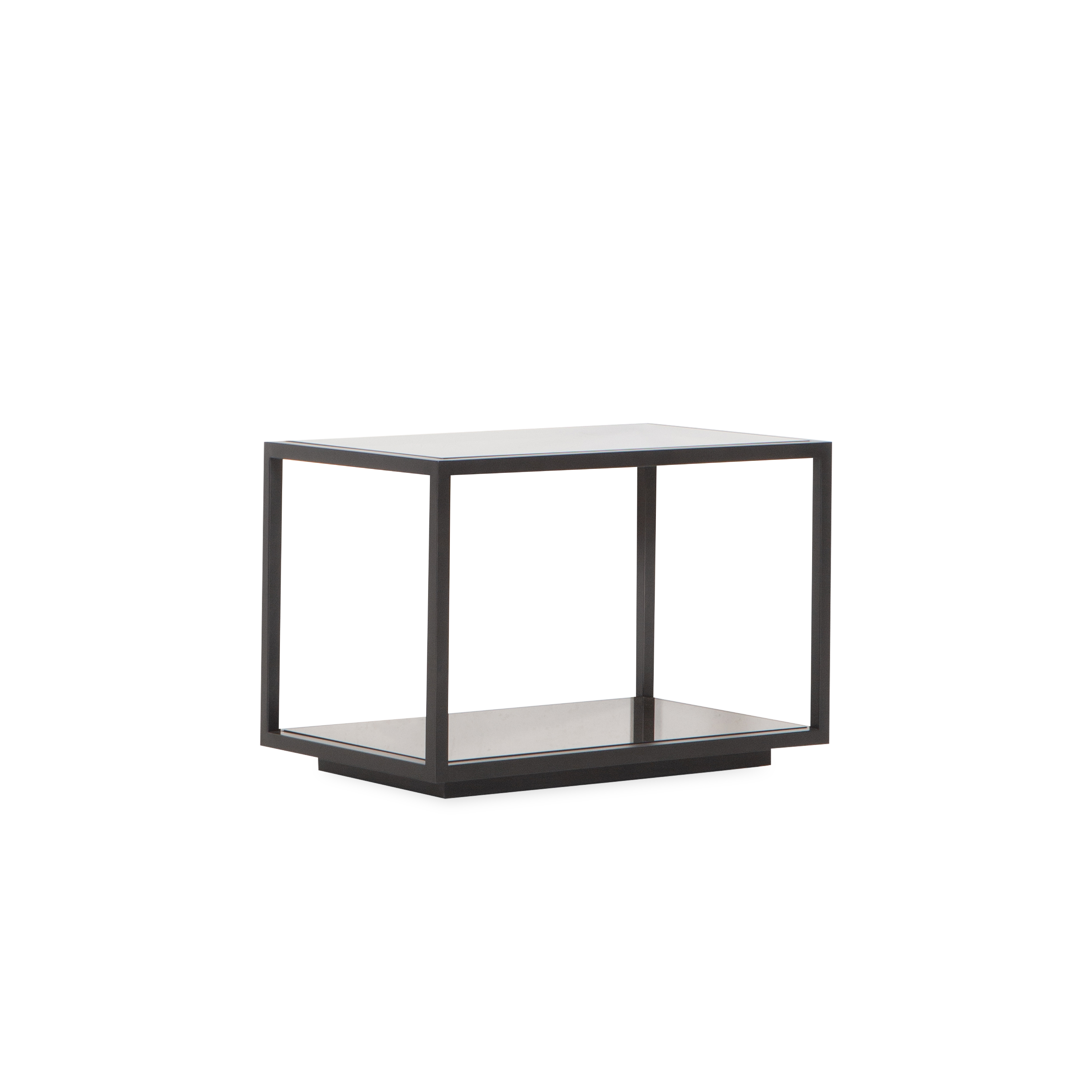Sandro Modern Rectangular Side Table - Small Accent End Table for Living Room, Bedroom, or Office - Wooden Nightstand with Storage Shelf
