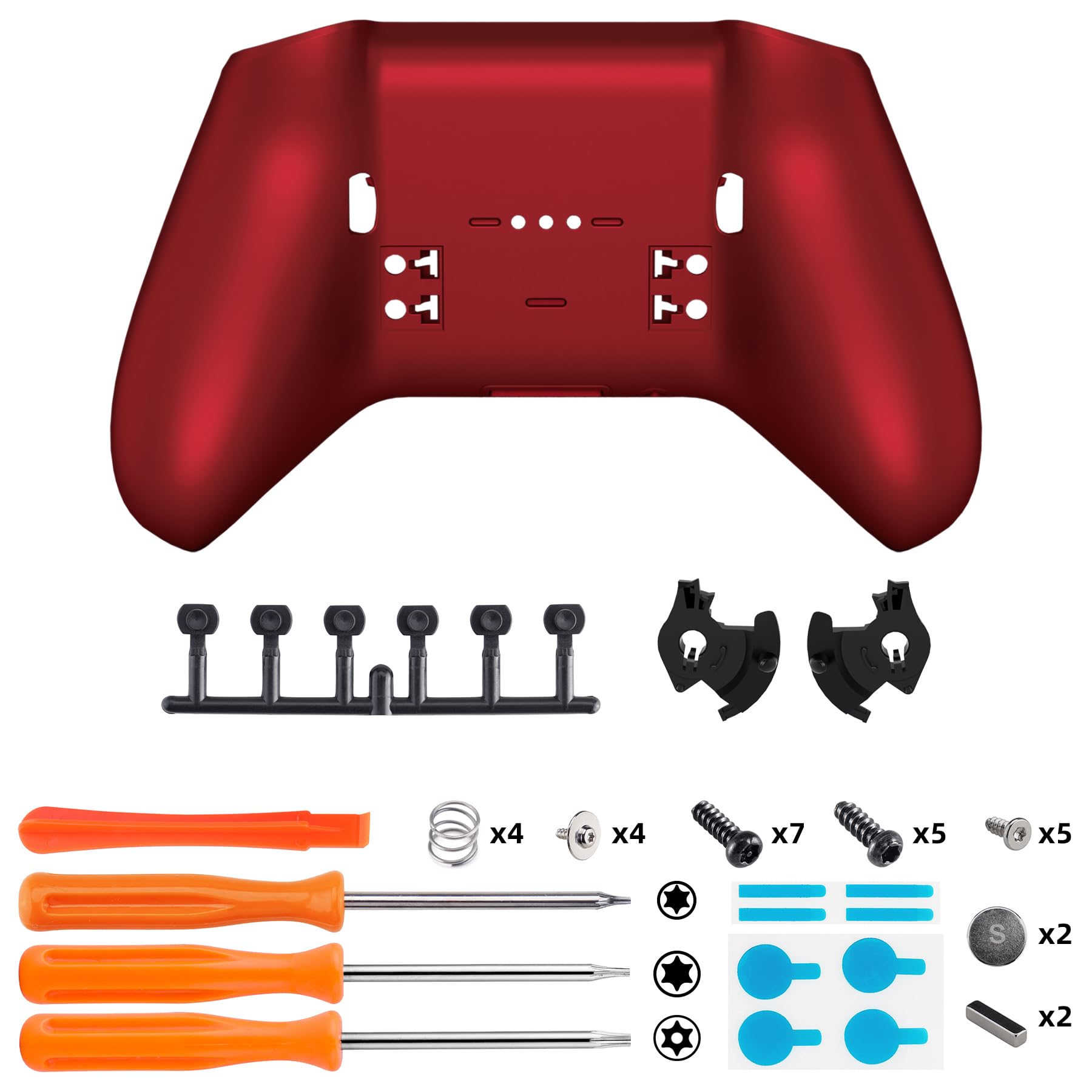 eXtremeRate Replacement Faceplate & Bottom Shell for Xbox Elite Series 2 & Elite Series 2 Core Controller - Scarlet Red | Custom Gaming Accessories for Enhanced Controller Protection & Style | Perfect for Competitive Gaming & Console Enthusiasts