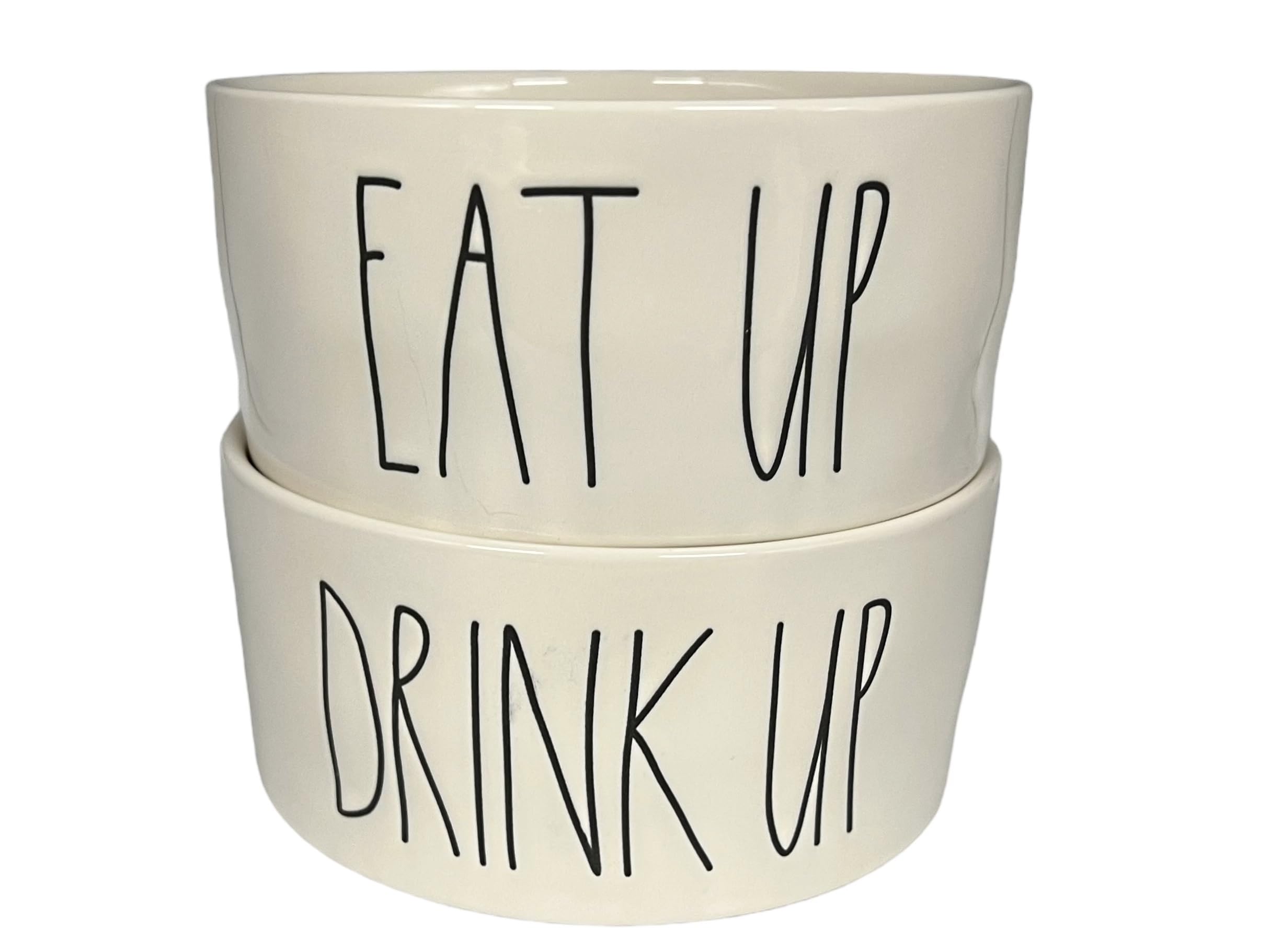 Rae Dunn Large Ceramic Dog Bowl Set - 6