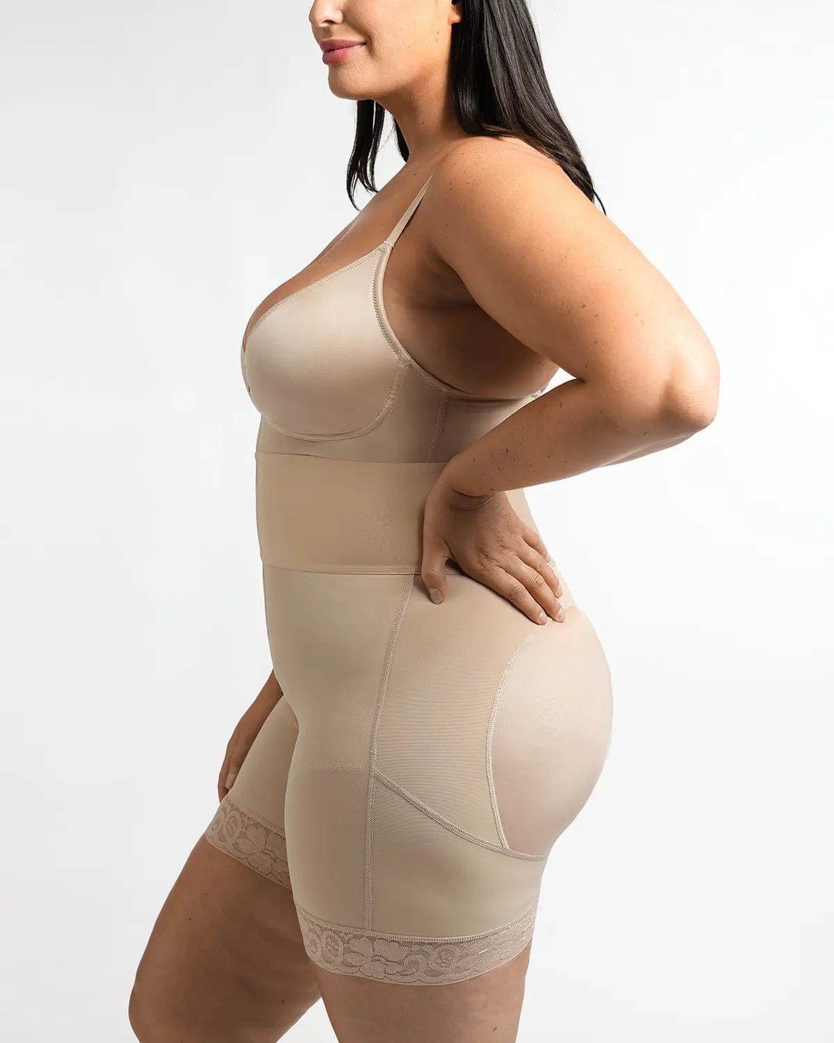 AirSlim® Elastic Waist Shaping Bodysuit for Women - Tummy Control Slimming Body Shaper - Perfect for Workout, Office & Special Occasions