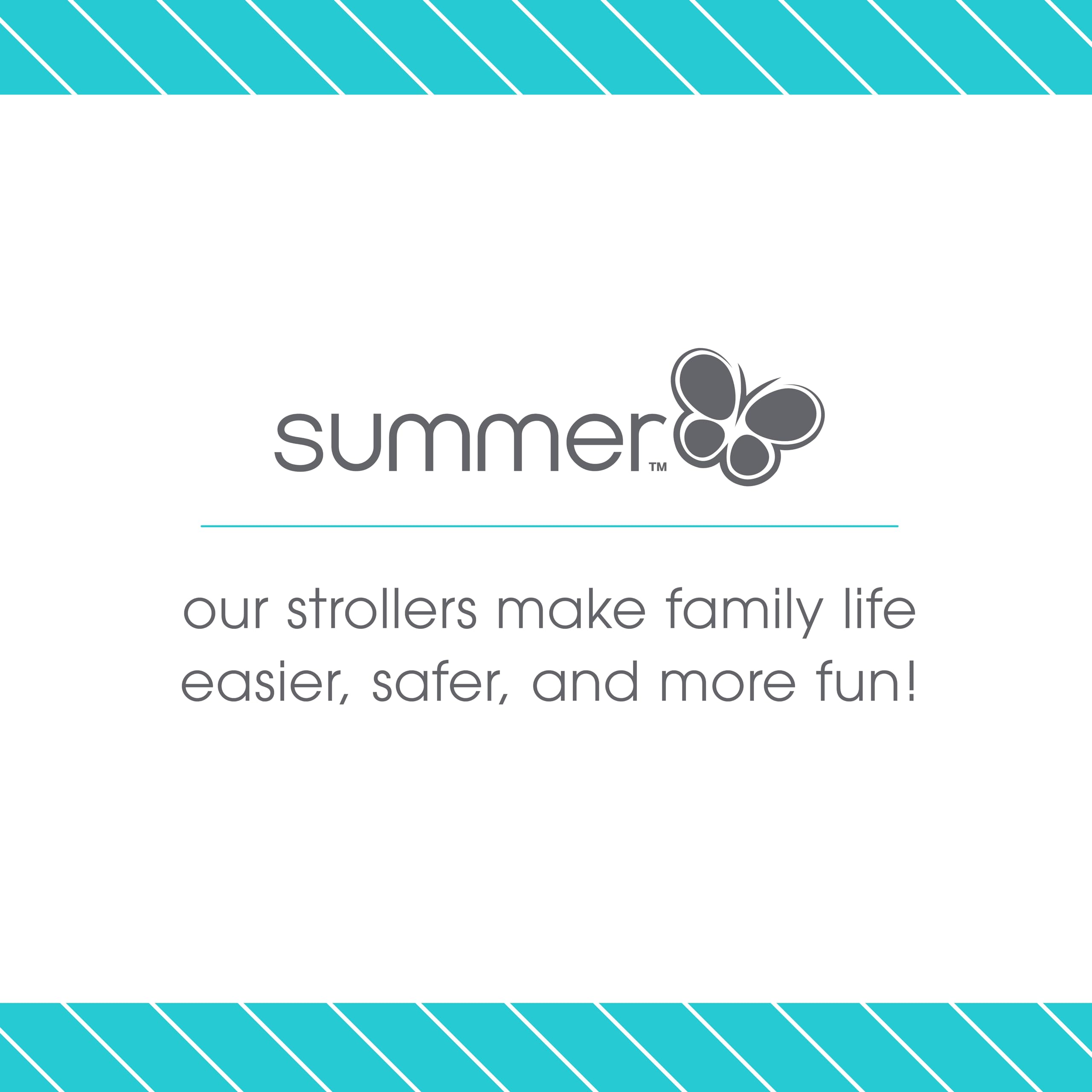 Summer Infant 3Dlite+ Lightweight Umbrella Stroller - Compact Fold, Oversized Canopy & Extra Storage - Black | Perfect for Travel, Shopping & Everyday Use