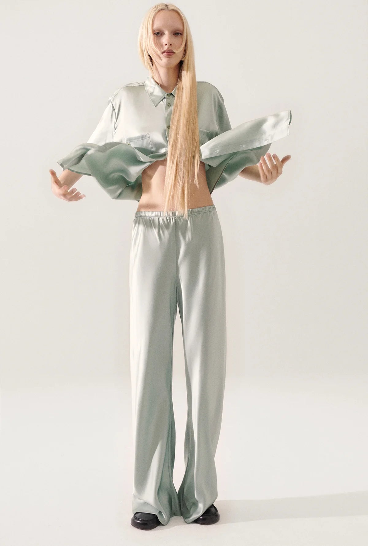Stylish Bias Cut Pants in Alabaster - Perfect for Office Wear & Casual Outfits | Trendy Women's Fashion
